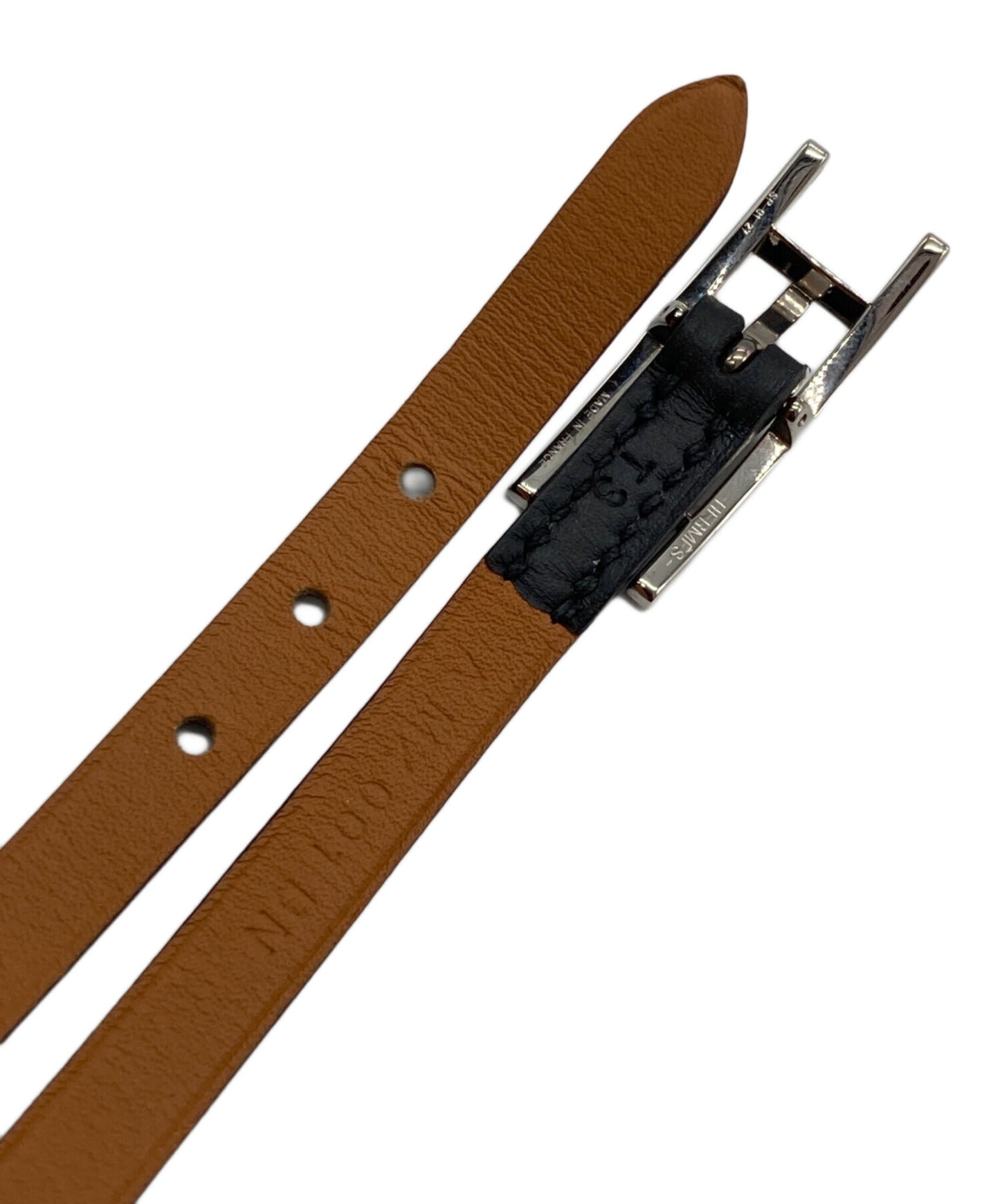 [Pre-owned] HERMES API leather bracelet