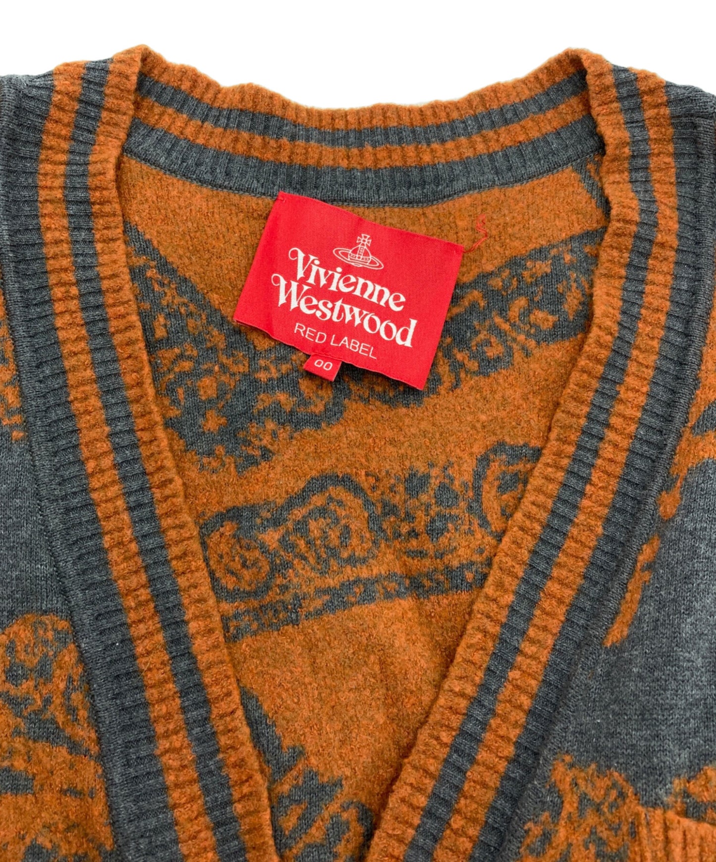 [Pre-owned] Vivienne Westwood RED LABEL Knit cardigan with all-over pattern 17-12-132010
