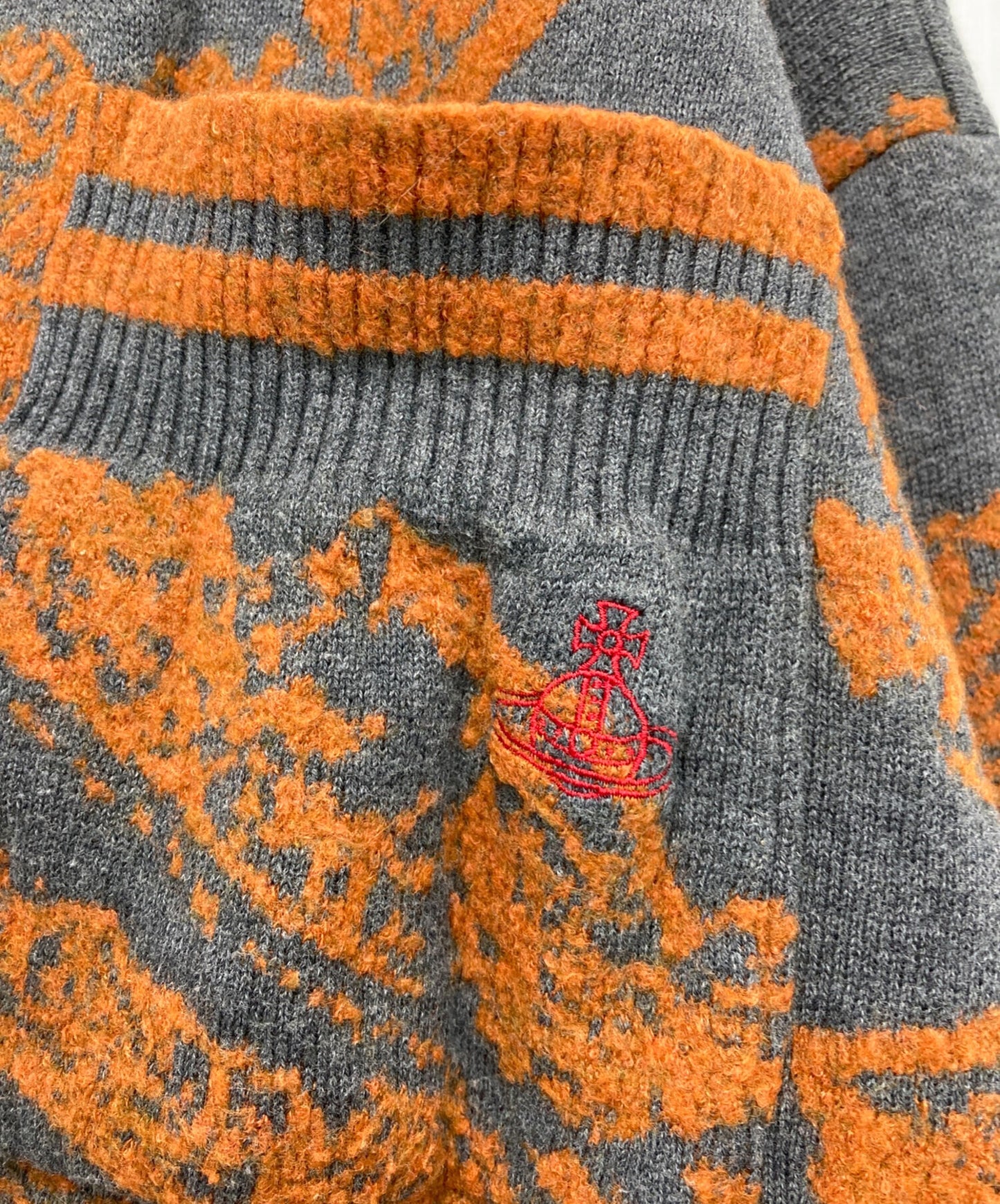 [Pre-owned] Vivienne Westwood RED LABEL Knit cardigan with all-over pattern 17-12-132010