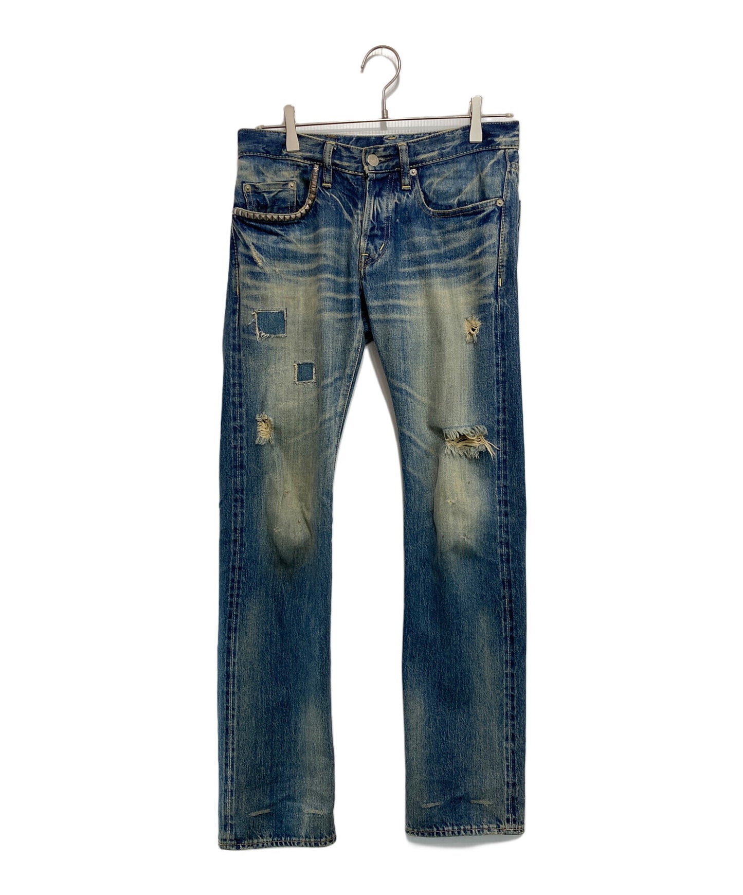 [Pre-owned] Hysteric Glamour Small window remake studded denim pants 0292AP14