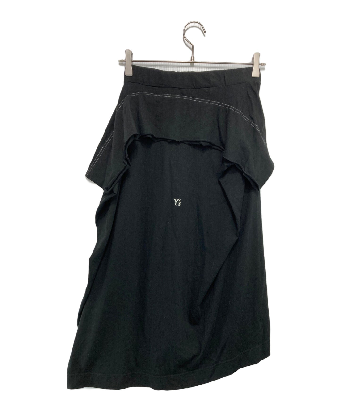 [Pre-owned] Y's Cut-off Logo Print Skirt YZ-T96-562