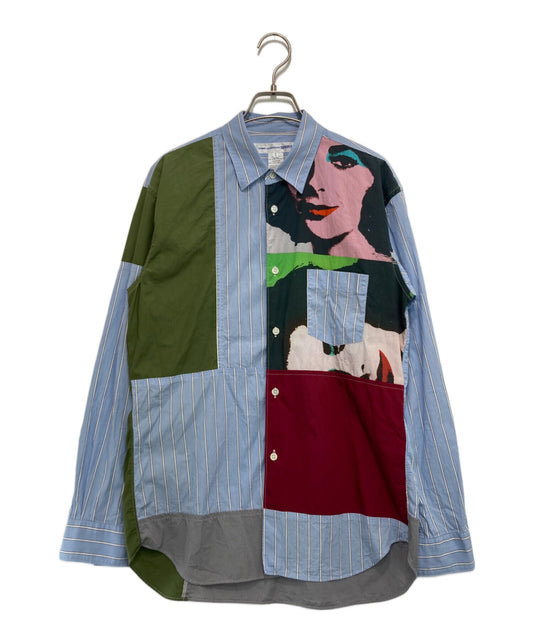 [Pre-owned] COMME des GARCONS SHIRT Patchwork Print Shirt FM-B014