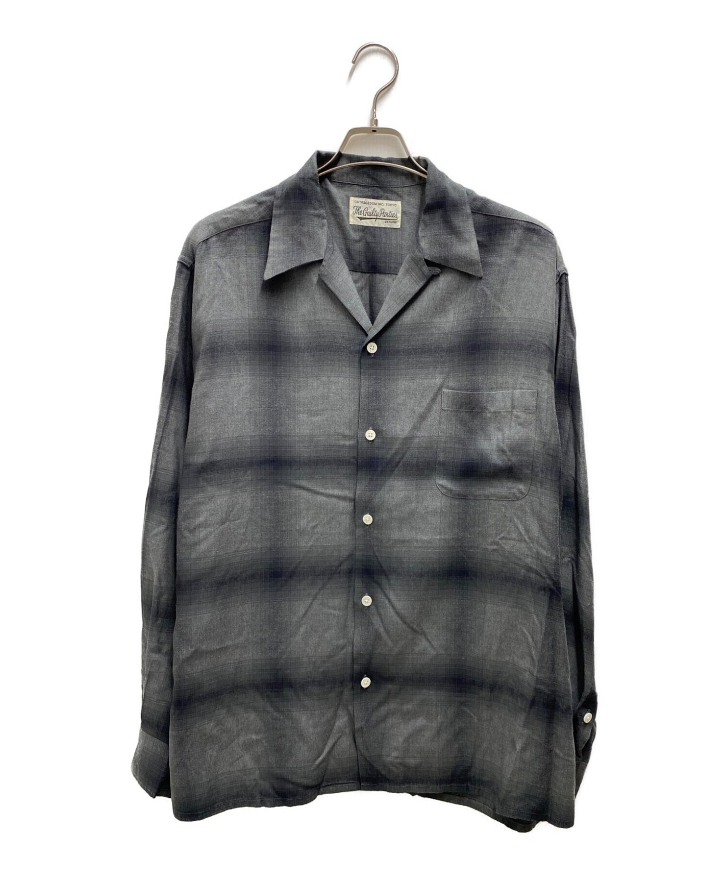 [Pre-owned] WACKO MARIA OMBRE CHECK OPEN COLLARSHIRT 23SS-WMS-OC12
