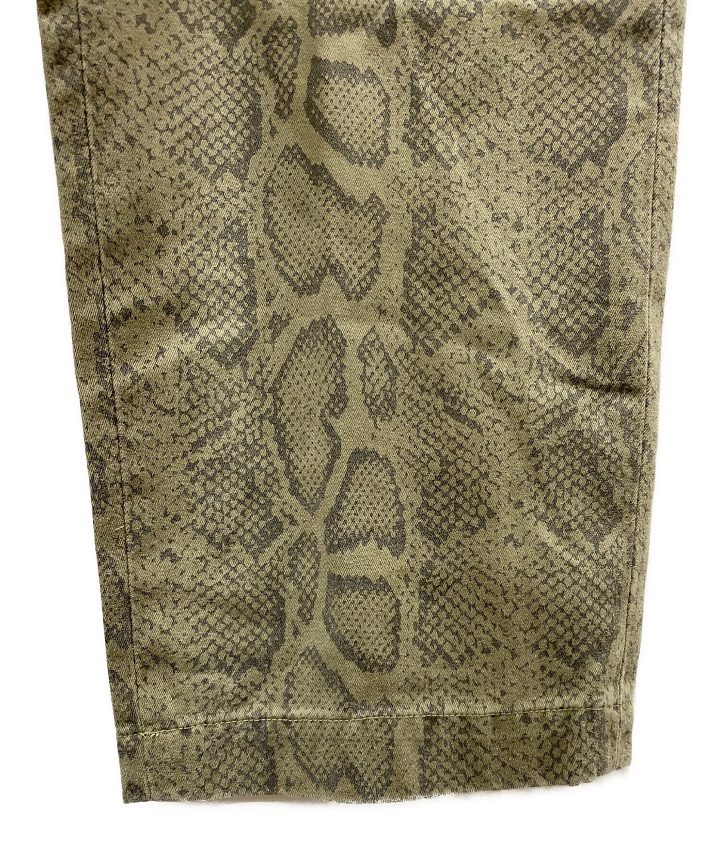[Pre-owned] SUPREME 24SS Snake Print Chino Pant Olive
