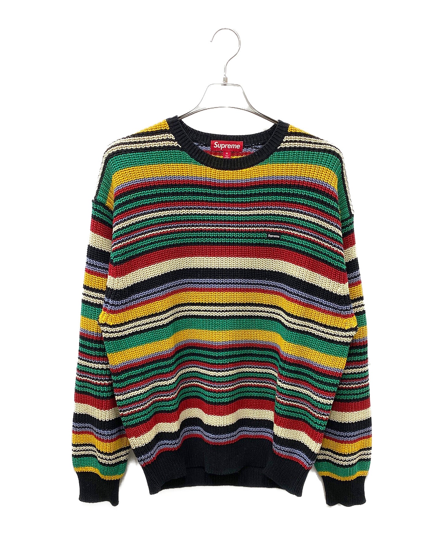 [Pre-owned] SUPREME 23AW Small Box Ribbed Sweater Striped knit