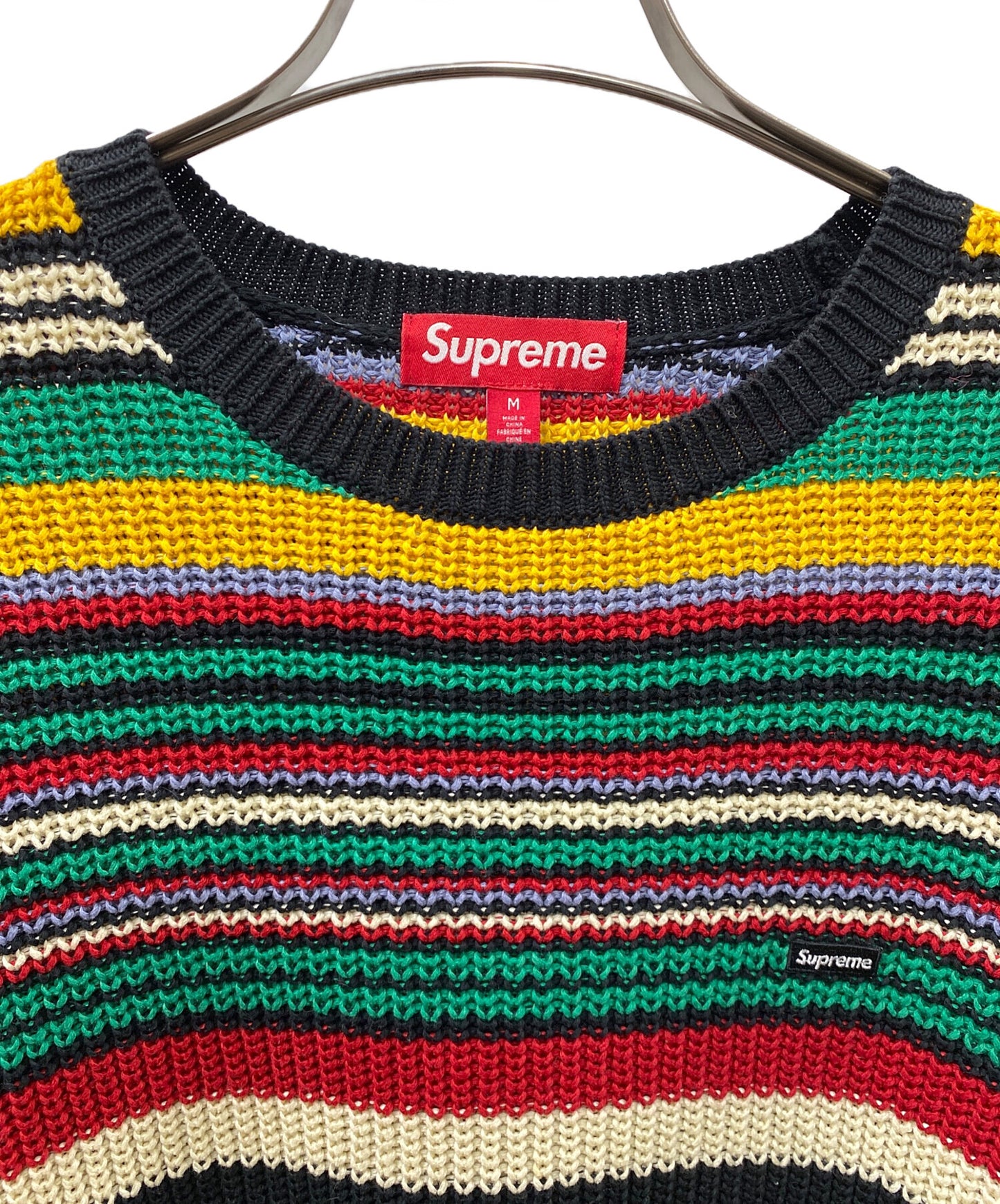 [Pre-owned] SUPREME 23AW Small Box Ribbed Sweater Striped knit