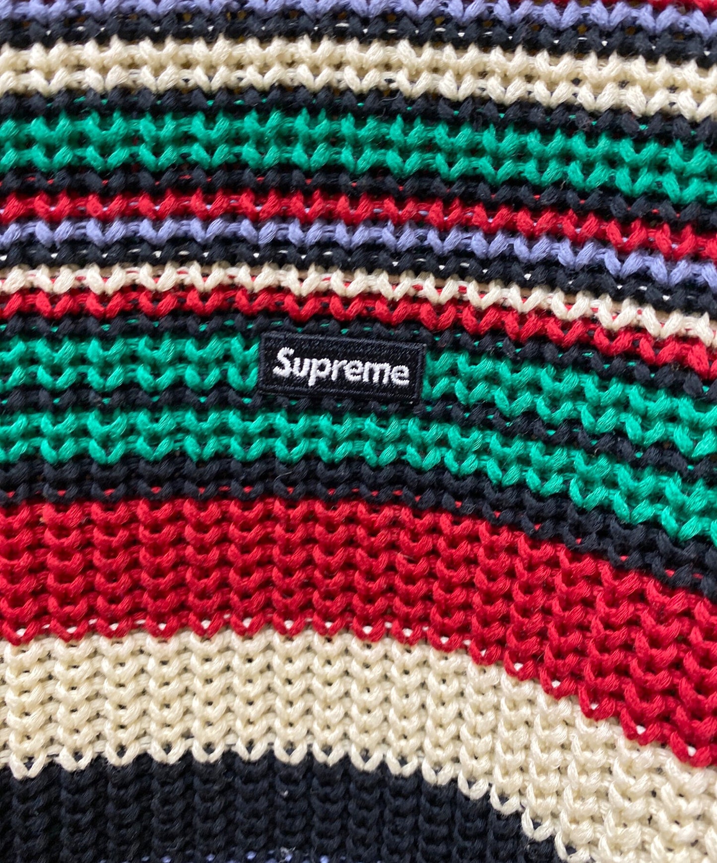 [Pre-owned] SUPREME 23AW Small Box Ribbed Sweater Striped knit