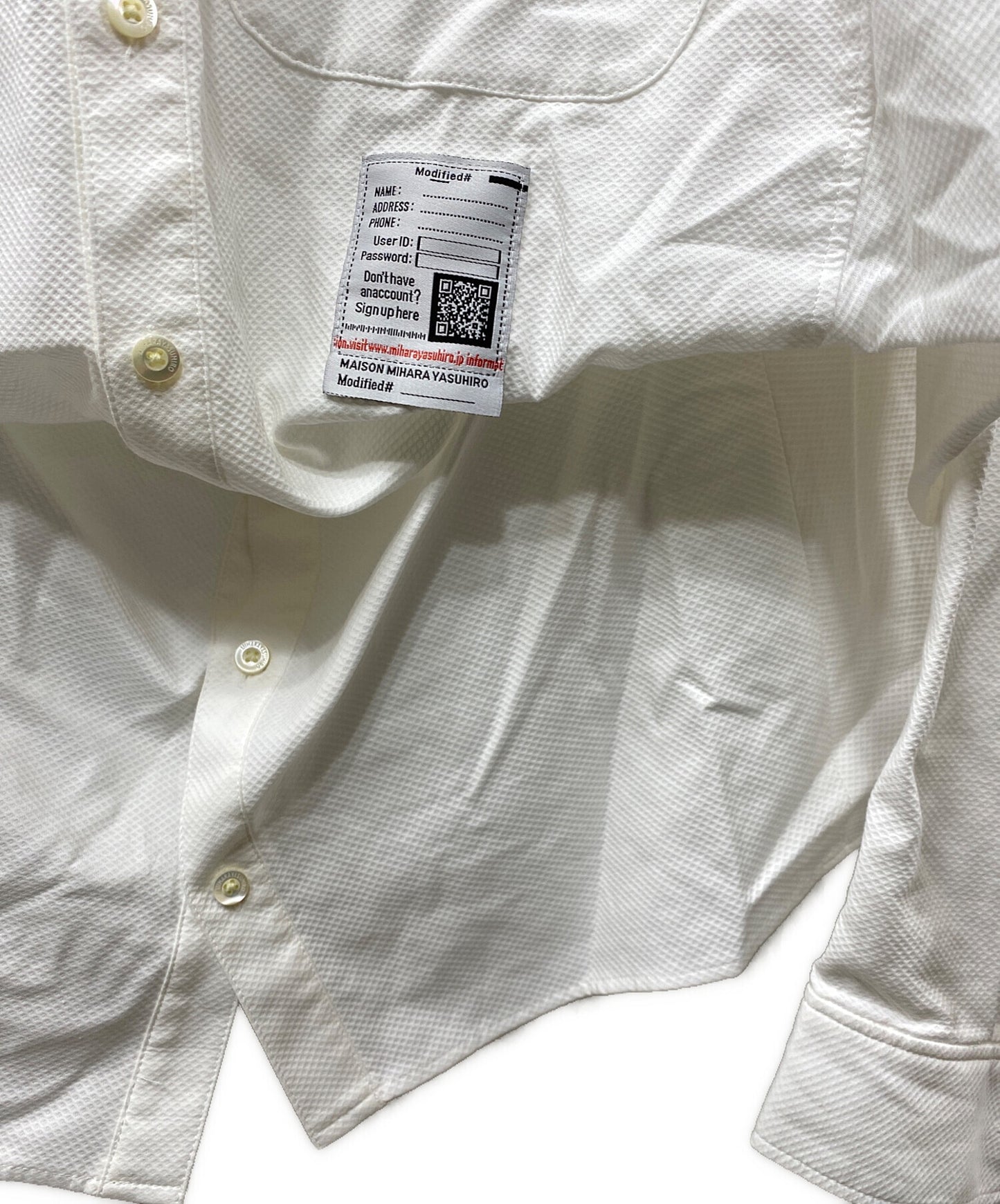 [Pre-owned] Maison MIHARA YASUHIRO cotton dobby drop shoulder shirt K11SH101