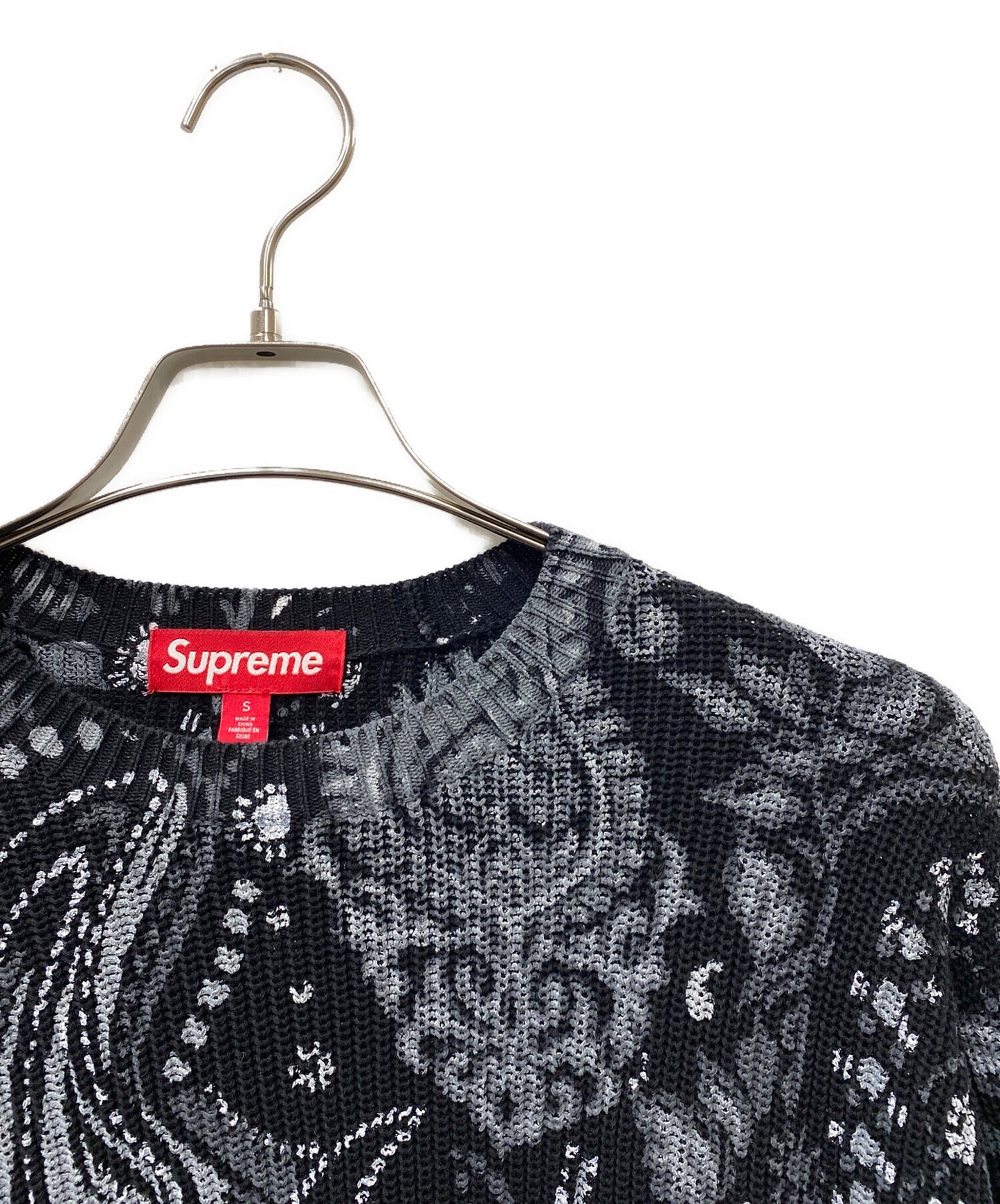 [Pre-owned] SUPREME 24SS Printed Paisley Sweater Cotton Knit