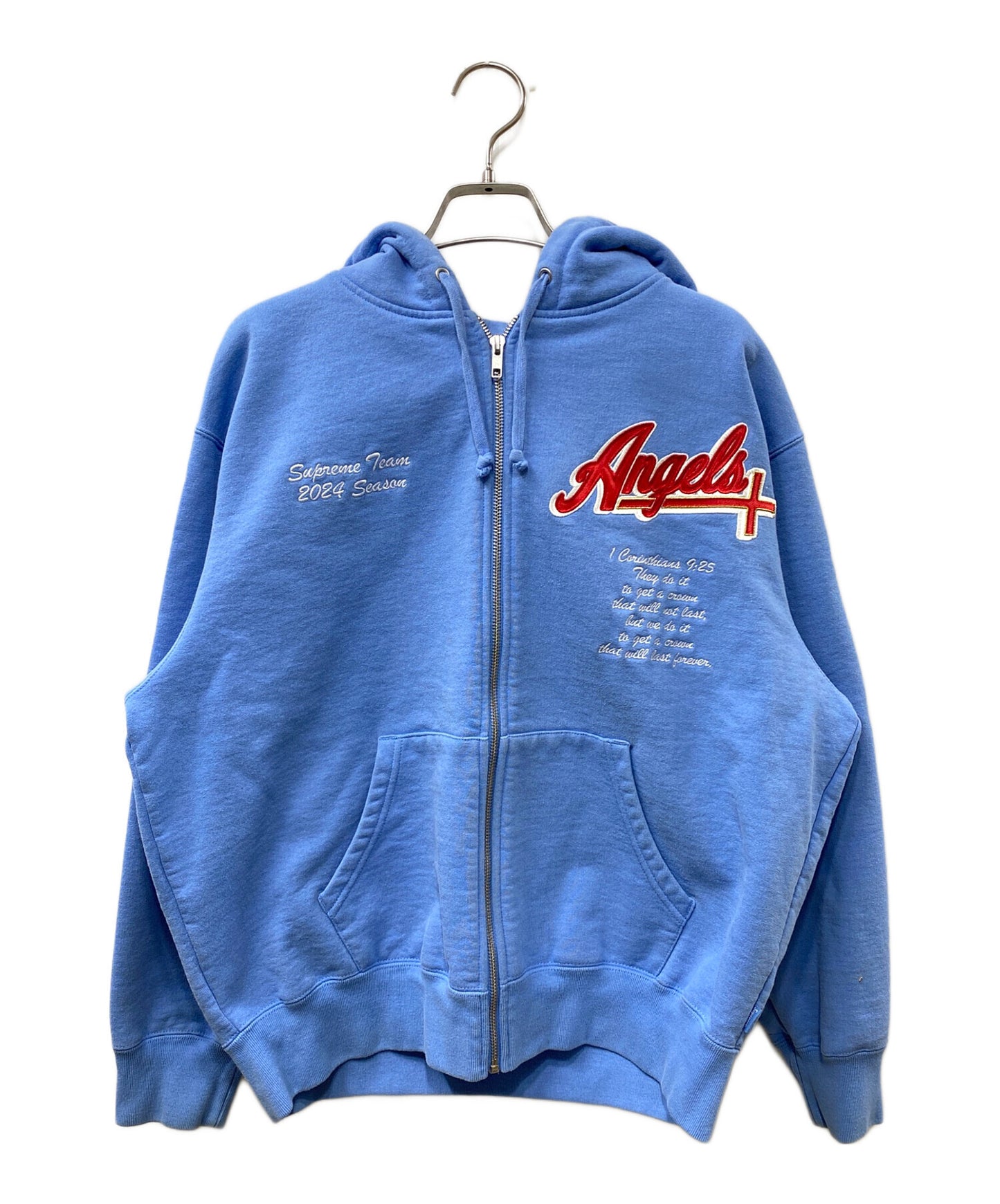 [Pre-owned] SUPREME 24SS Salvation Zip Up Hooded Sweatshirt Zip Hoodie