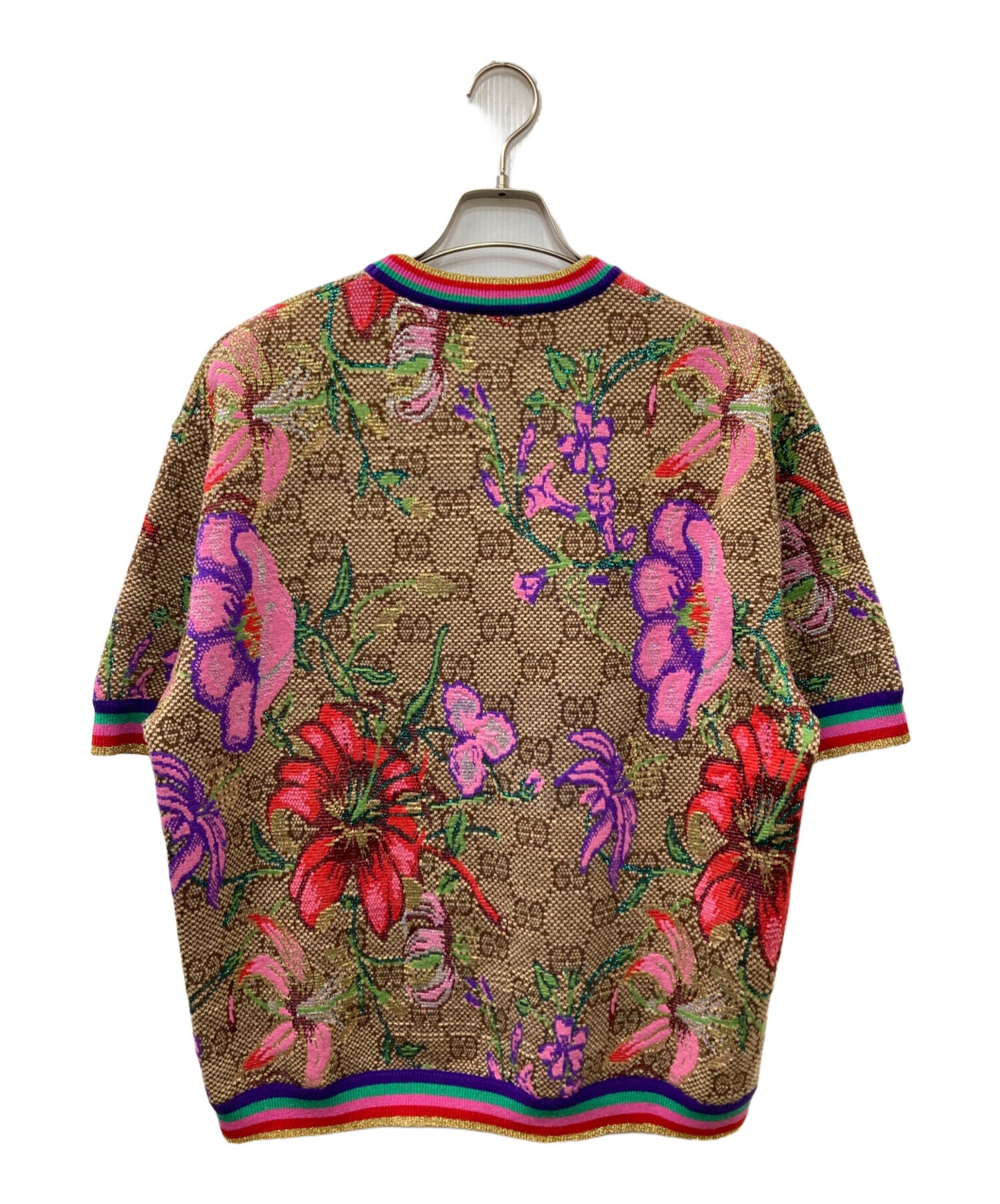 [Pre-owned] GUCCI FLORAL MONOGRAM T-SHIRT Knit T-shirt 606083 XKA7F