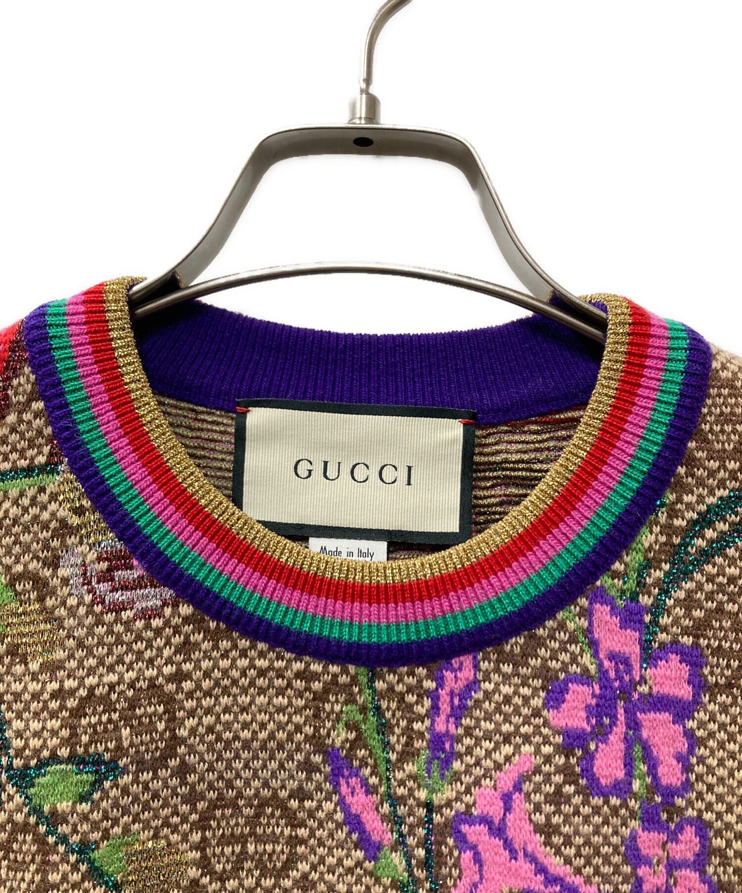 [Pre-owned] GUCCI FLORAL MONOGRAM T-SHIRT Knit T-shirt 606083 XKA7F