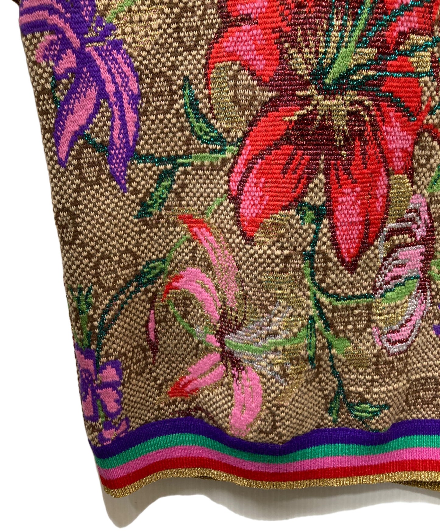 [Pre-owned] GUCCI FLORAL MONOGRAM T-SHIRT Knit T-shirt 606083 XKA7F