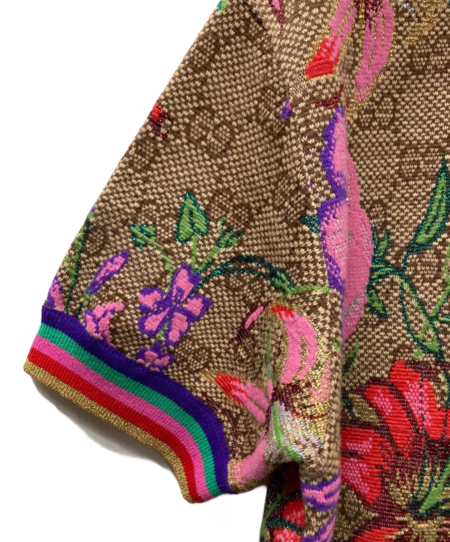 [Pre-owned] GUCCI FLORAL MONOGRAM T-SHIRT Knit T-shirt 606083 XKA7F