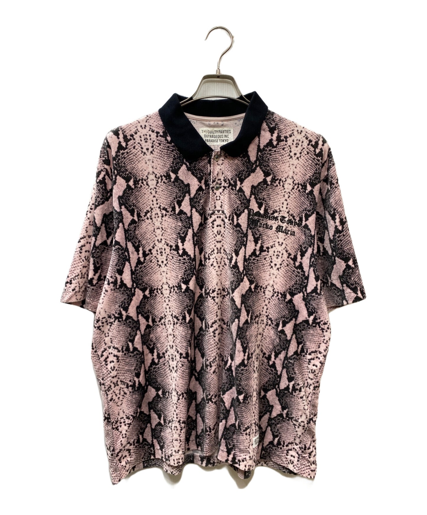 [Pre-owned] WACKO MARIA 22SS PYTHON VELOUR POLO SHIRT Python print polo shirt