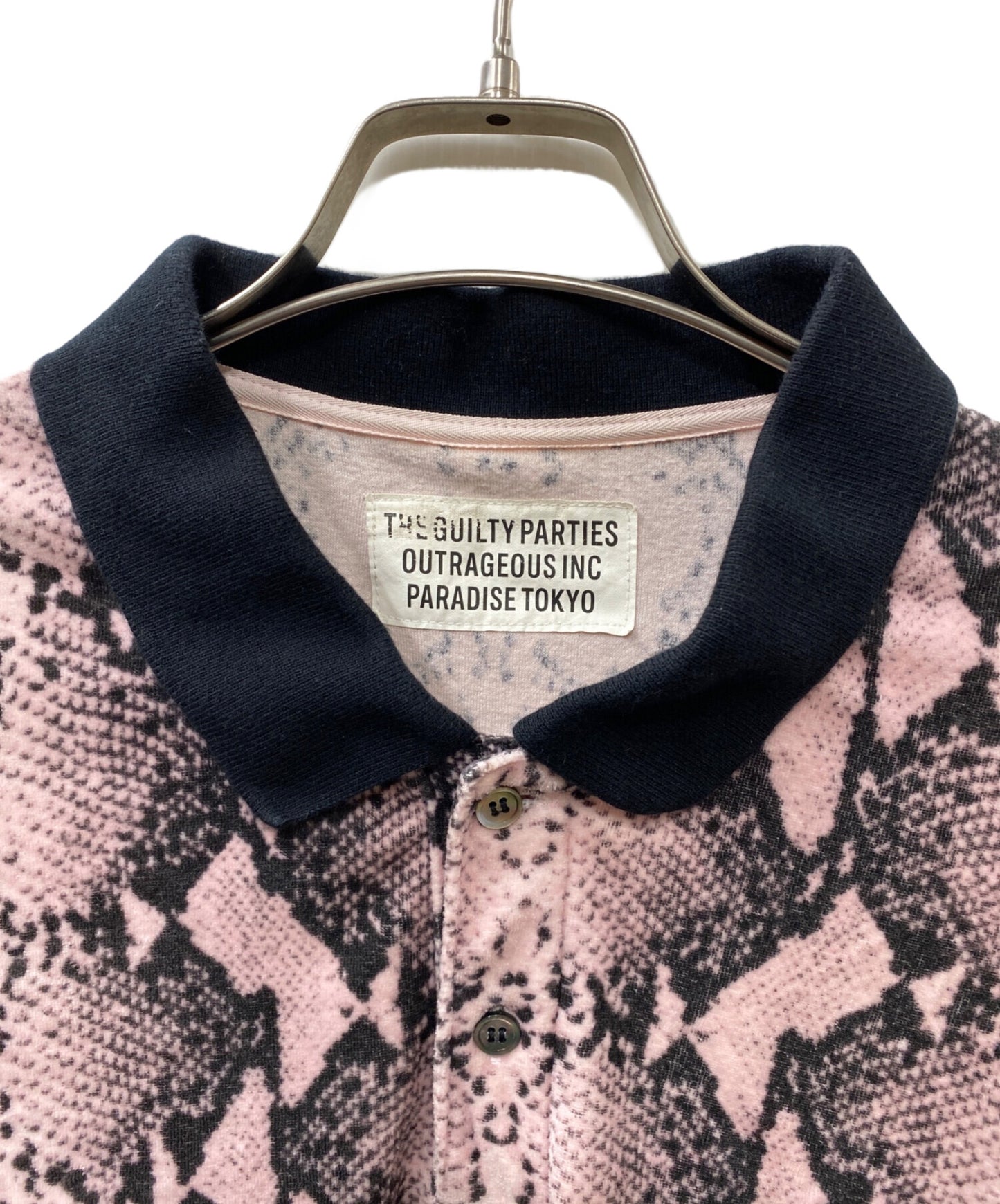 [Pre-owned] WACKO MARIA 22SS PYTHON VELOUR POLO SHIRT Python print polo shirt