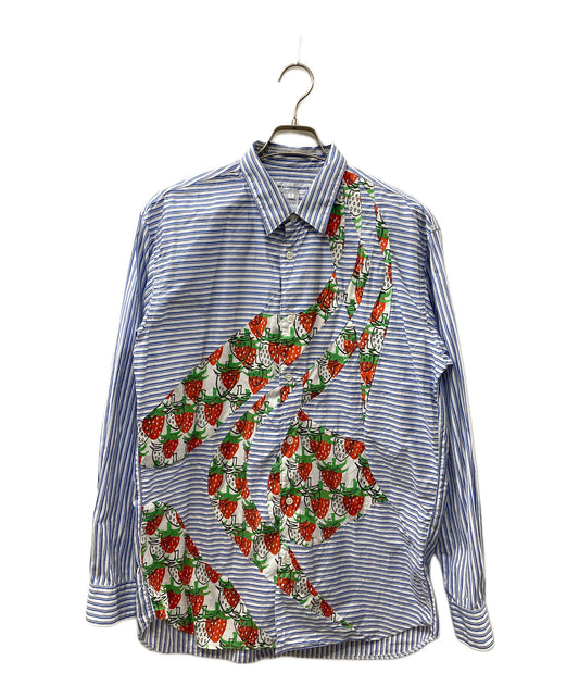 [Pre-owned] COMME des GARCONS SHIRT striped patchwork shirt FK-B005