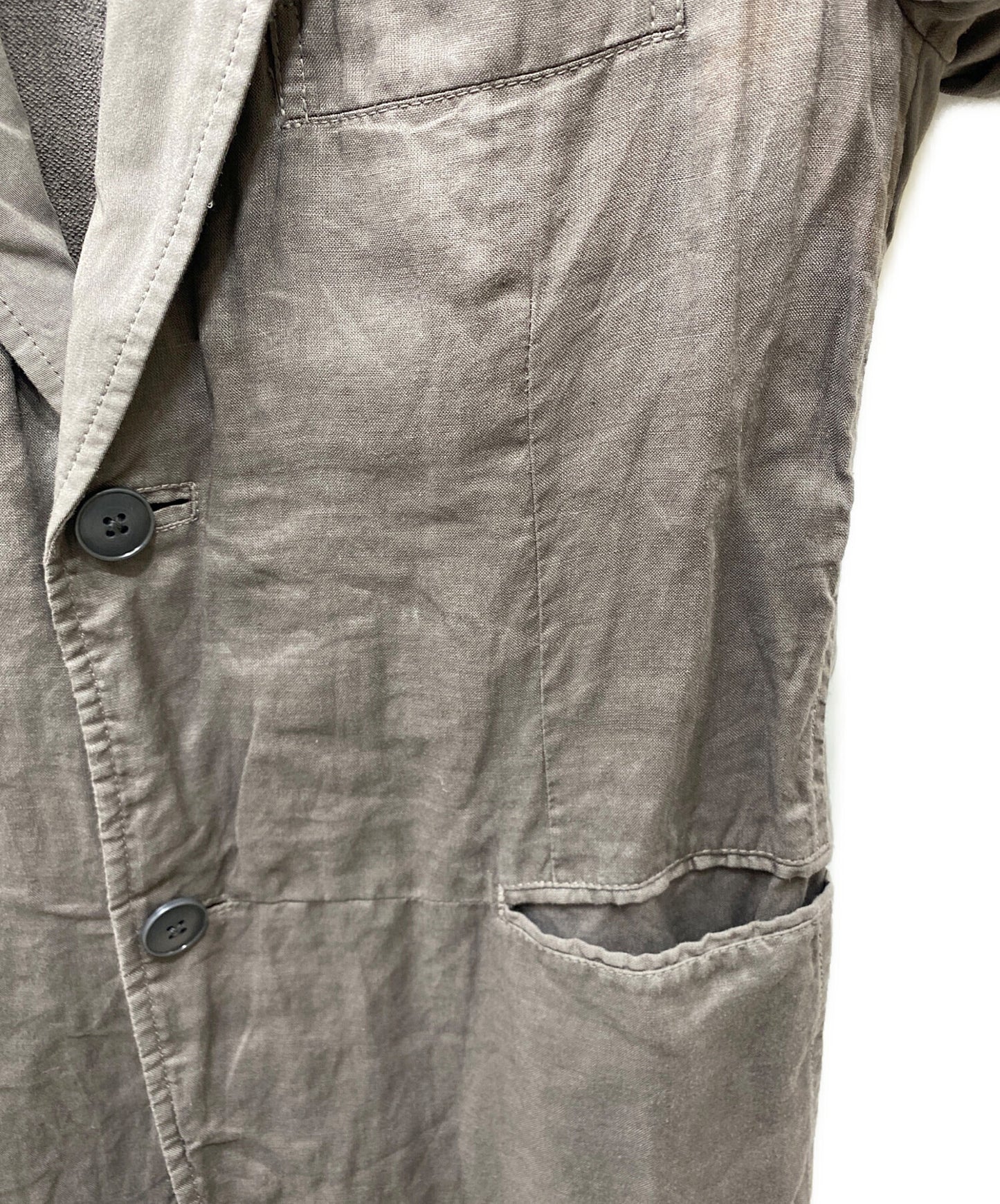 [Pre-owned] Yohji Yamamoto pour homme Tailored Linen-Switched Jacket HB-J01-800