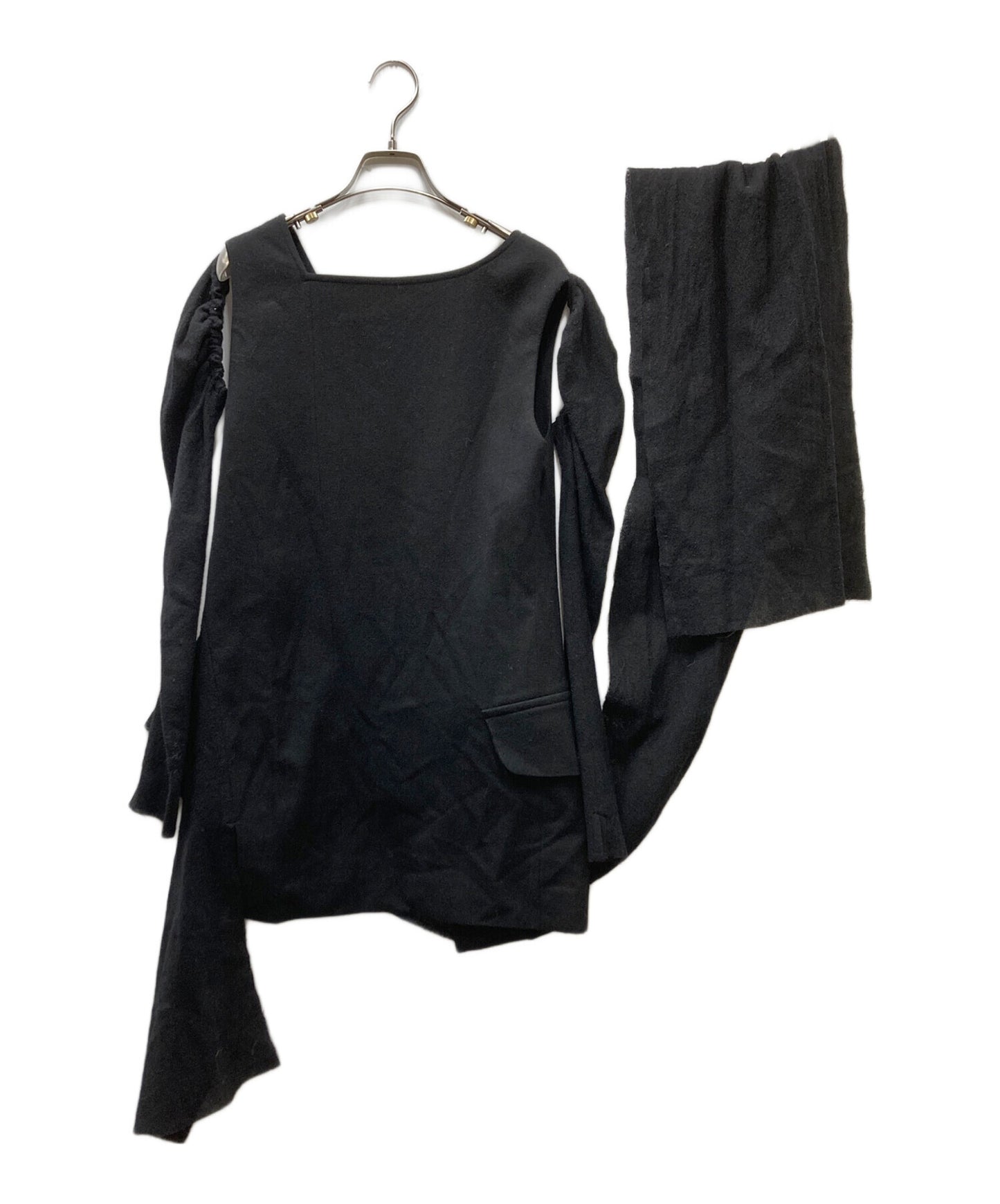 [Pre-owned] LIMI feu Fulling Serge C Vest With Stole & Sleeve Sleeveless Jacket With Stole LE-Y04-108