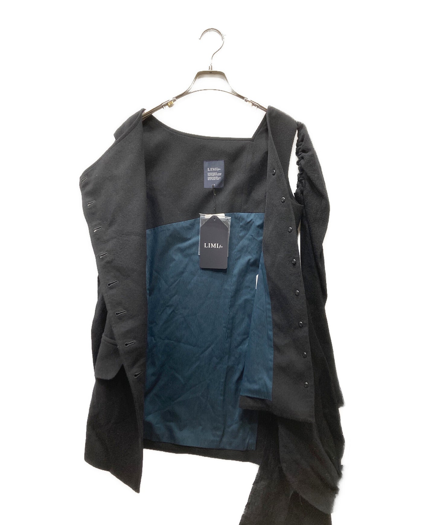 [Pre-owned] LIMI feu Fulling Serge C Vest With Stole & Sleeve Sleeveless Jacket With Stole LE-Y04-108