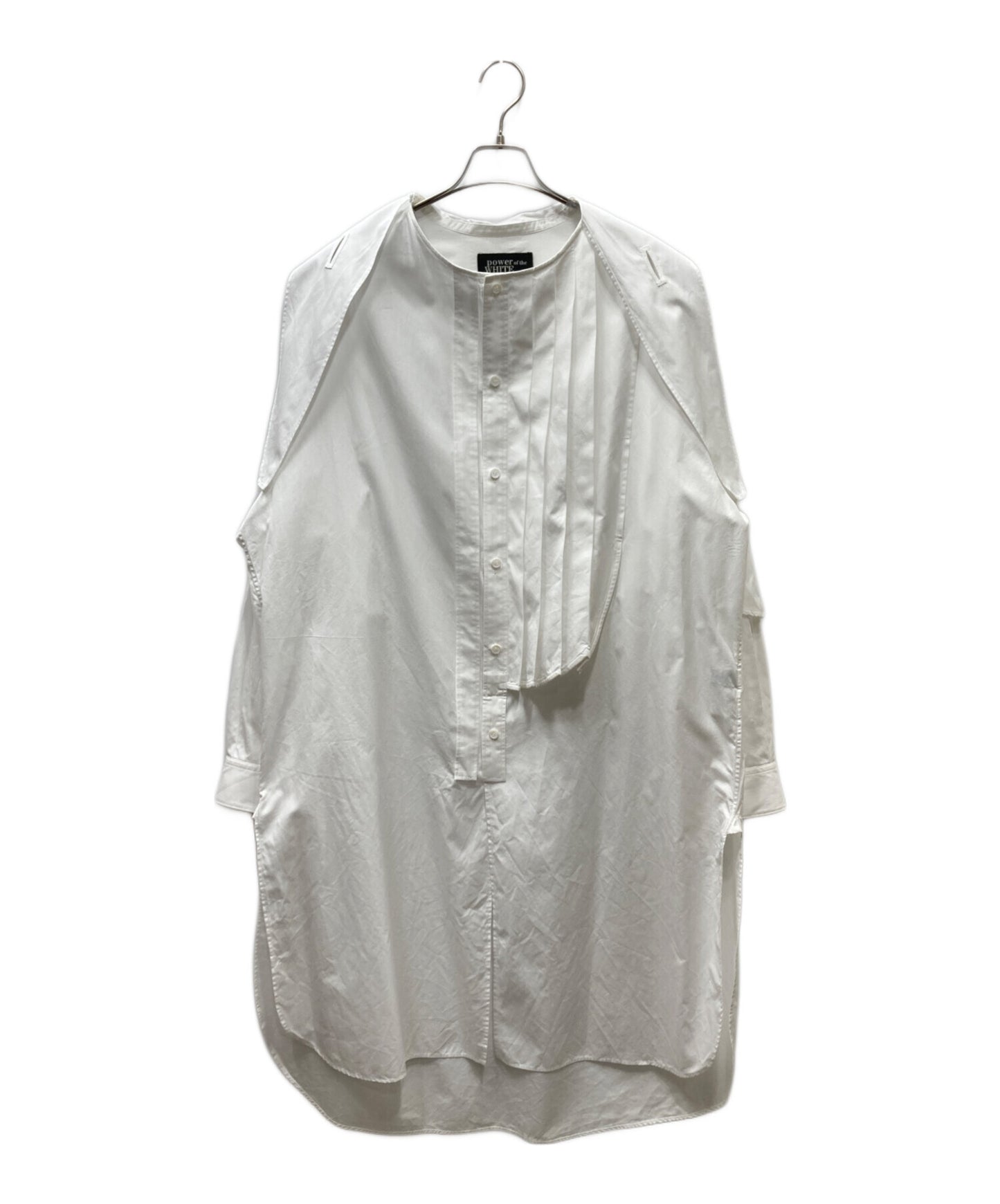 [Pre-owned] YOHJI YAMAMOTO WA.T BROAD K-PLEATS PATCH BIG B Pleated Patch Big Shirt PE-B76-095