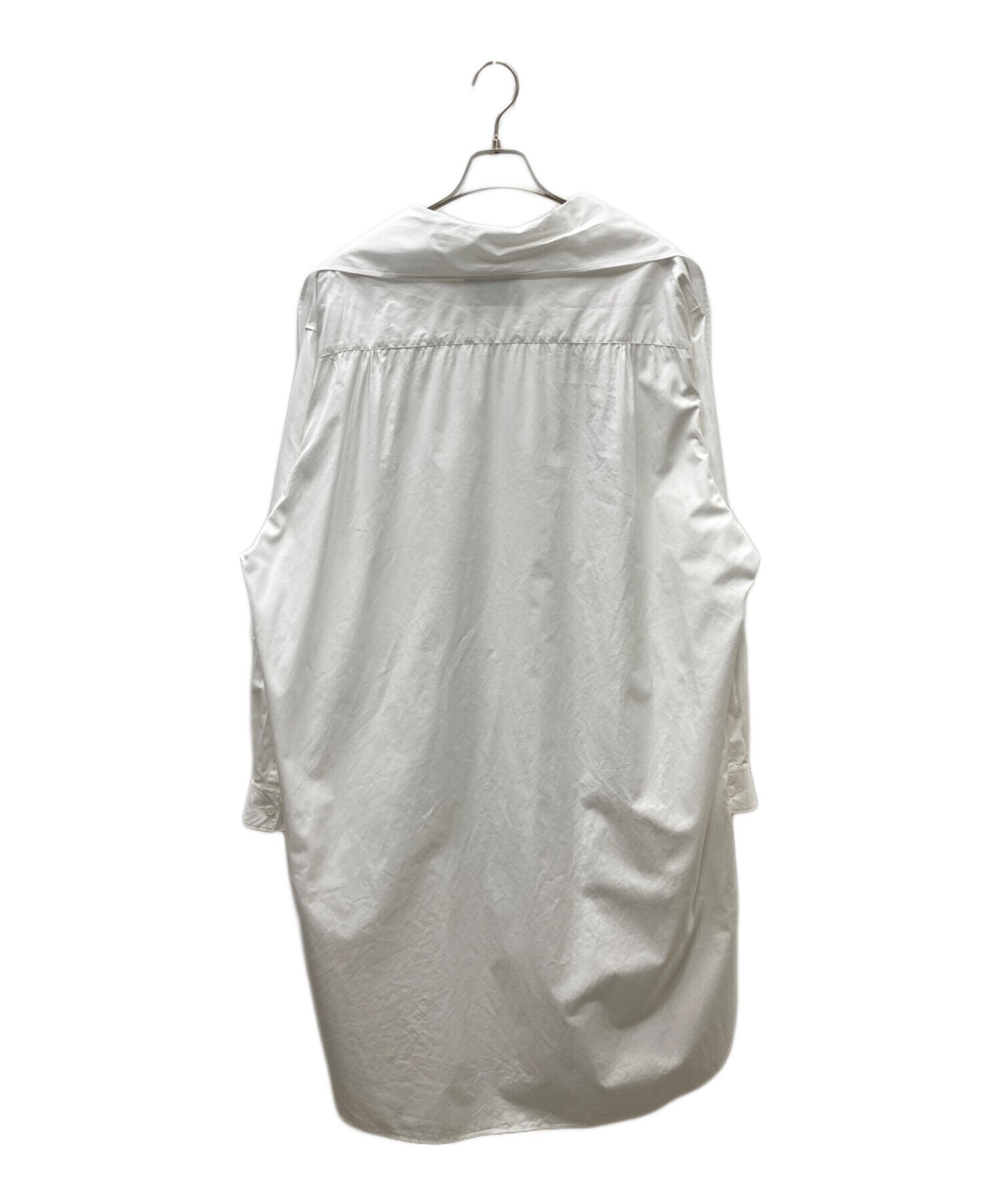 [Pre-owned] YOHJI YAMAMOTO WA.T BROAD K-PLEATS PATCH BIG B Pleated Patch Big Shirt PE-B76-095
