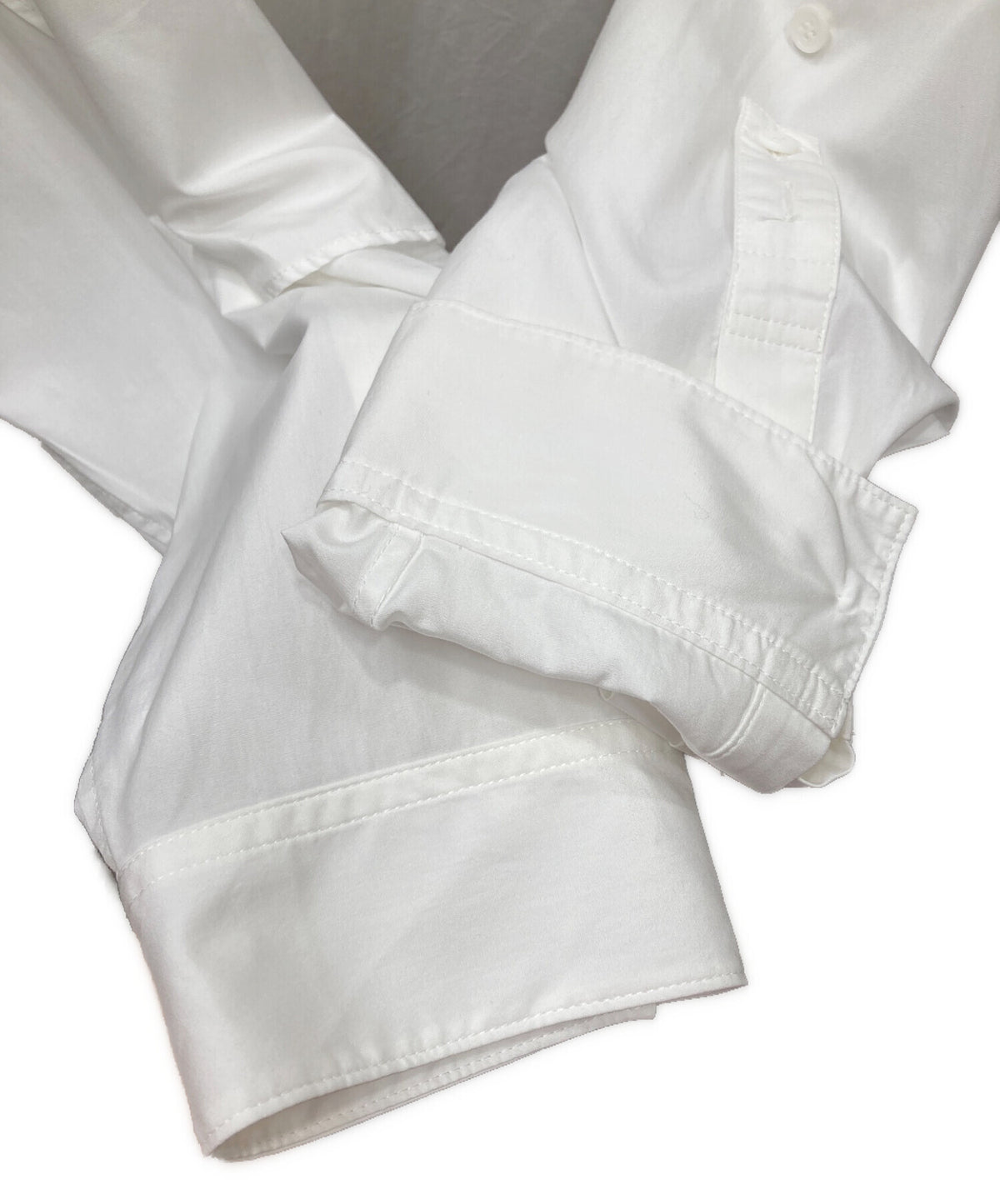 [Pre-owned] YOHJI YAMAMOTO WA.T BROAD K-PLEATS PATCH BIG B Pleated Patch Big Shirt PE-B76-095