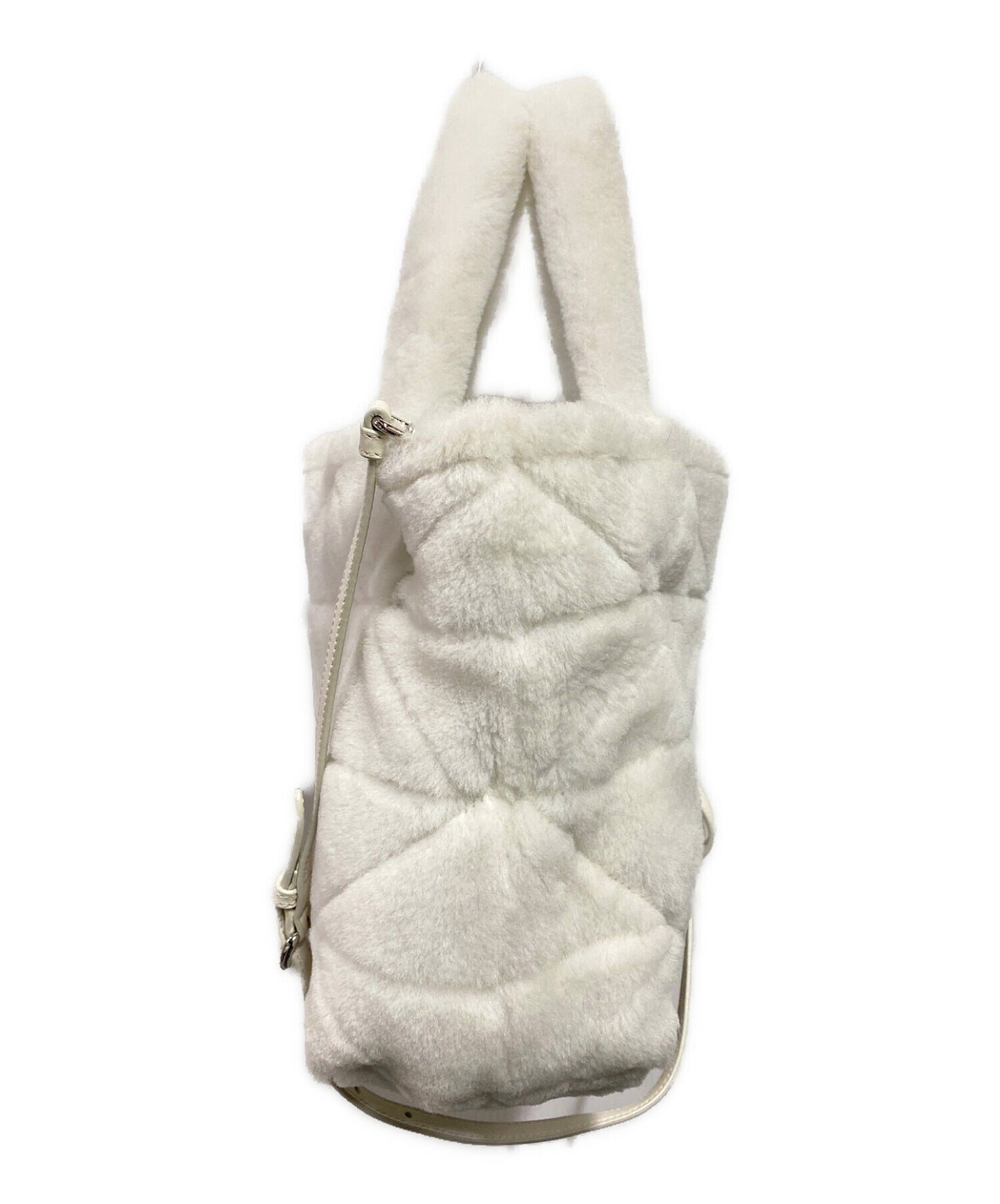 [Pre-owned] PRADA Quilted mouton tote bag with pouch 1BG378