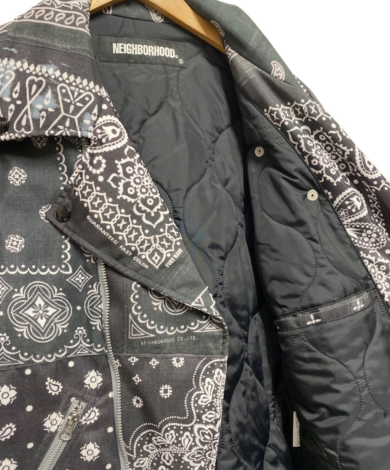 [Pre-owned] NEIGHBORHOOD BANDANA CHOPPED CYCLE / E-JKT 212SPNH-JKM02