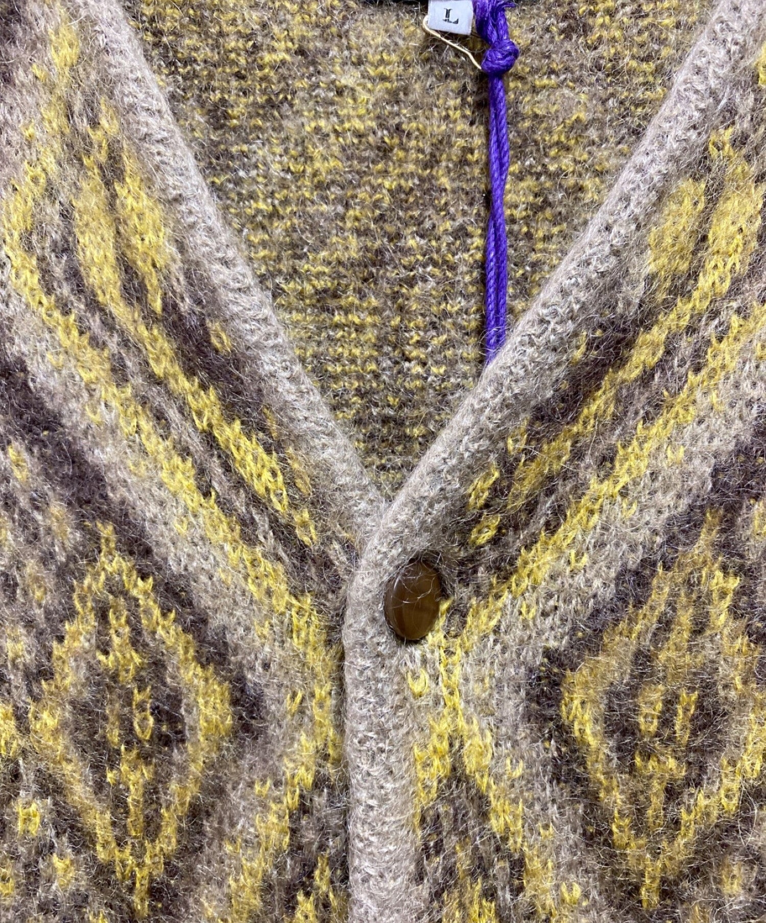 Mohair Cardigan - GeometricDiamond Needles - Geometric Diamond