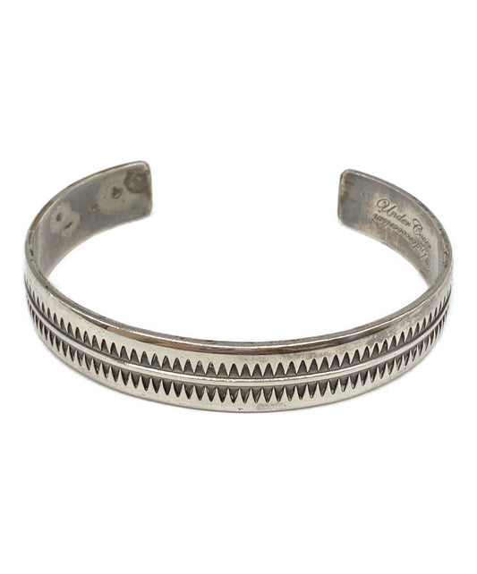 [Pre-owned] UNDERCOVER GIZ Pattern Silver Bangle