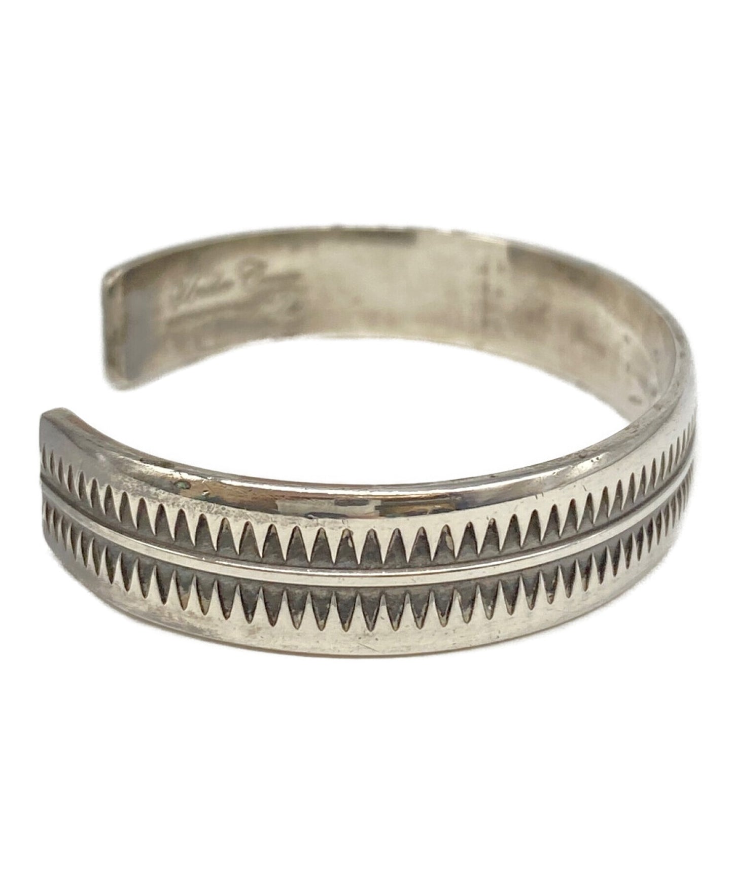 [Pre-owned] UNDERCOVER GIZ Pattern Silver Bangle