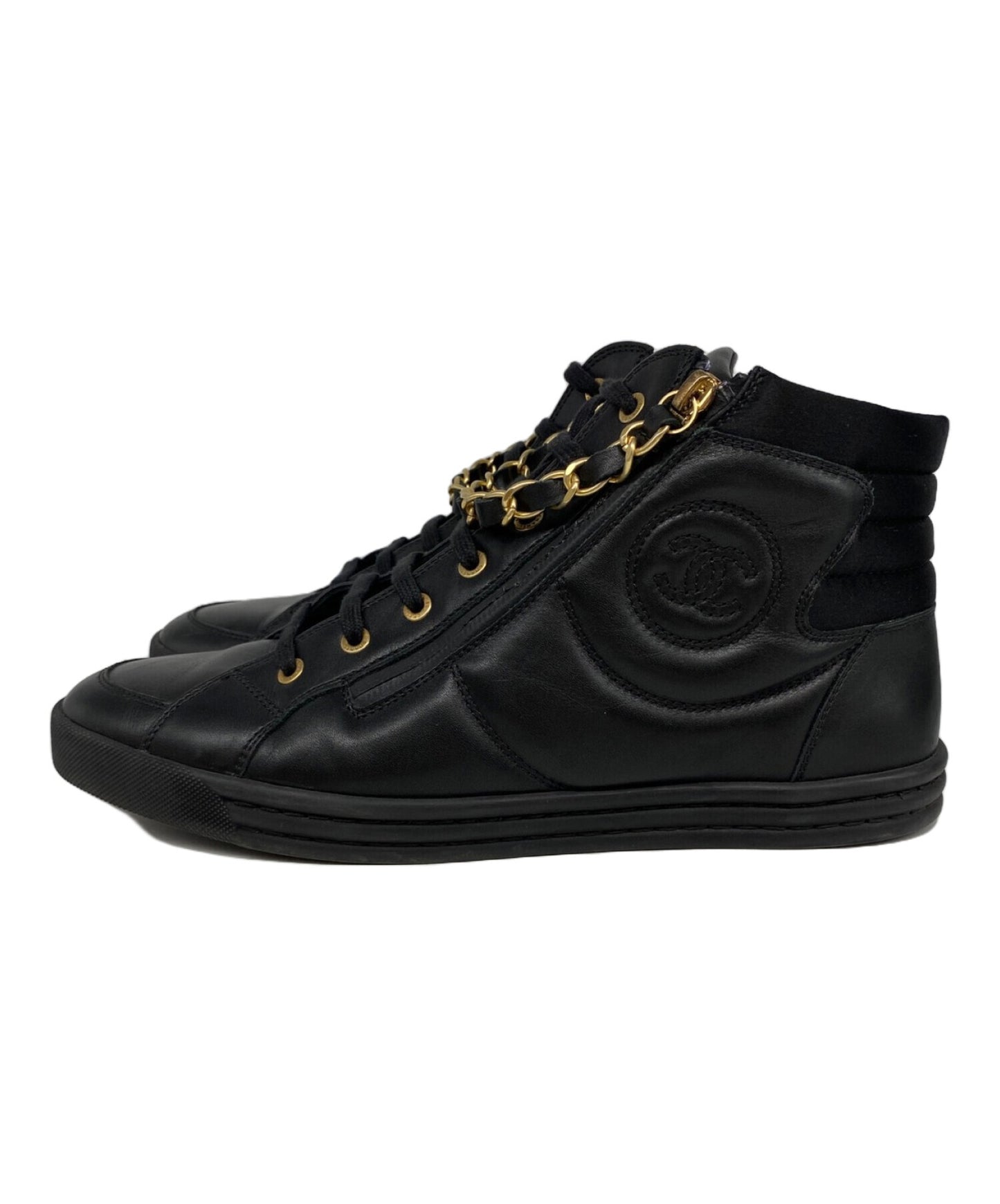 [Pre-owned] CHANEL Chain Zip Sneakers IG31317.