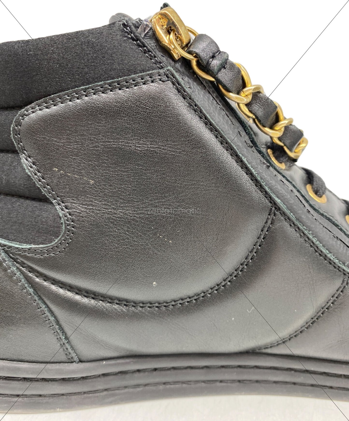 [Pre-owned] CHANEL Chain Zip Sneakers IG31317.