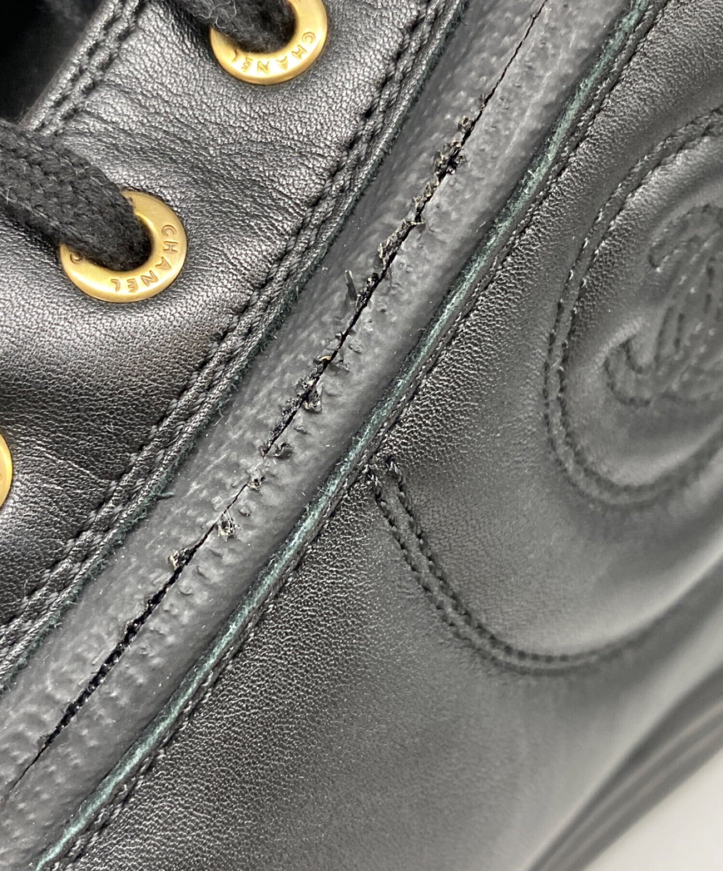 [Pre-owned] CHANEL Chain Zip Sneakers IG31317.