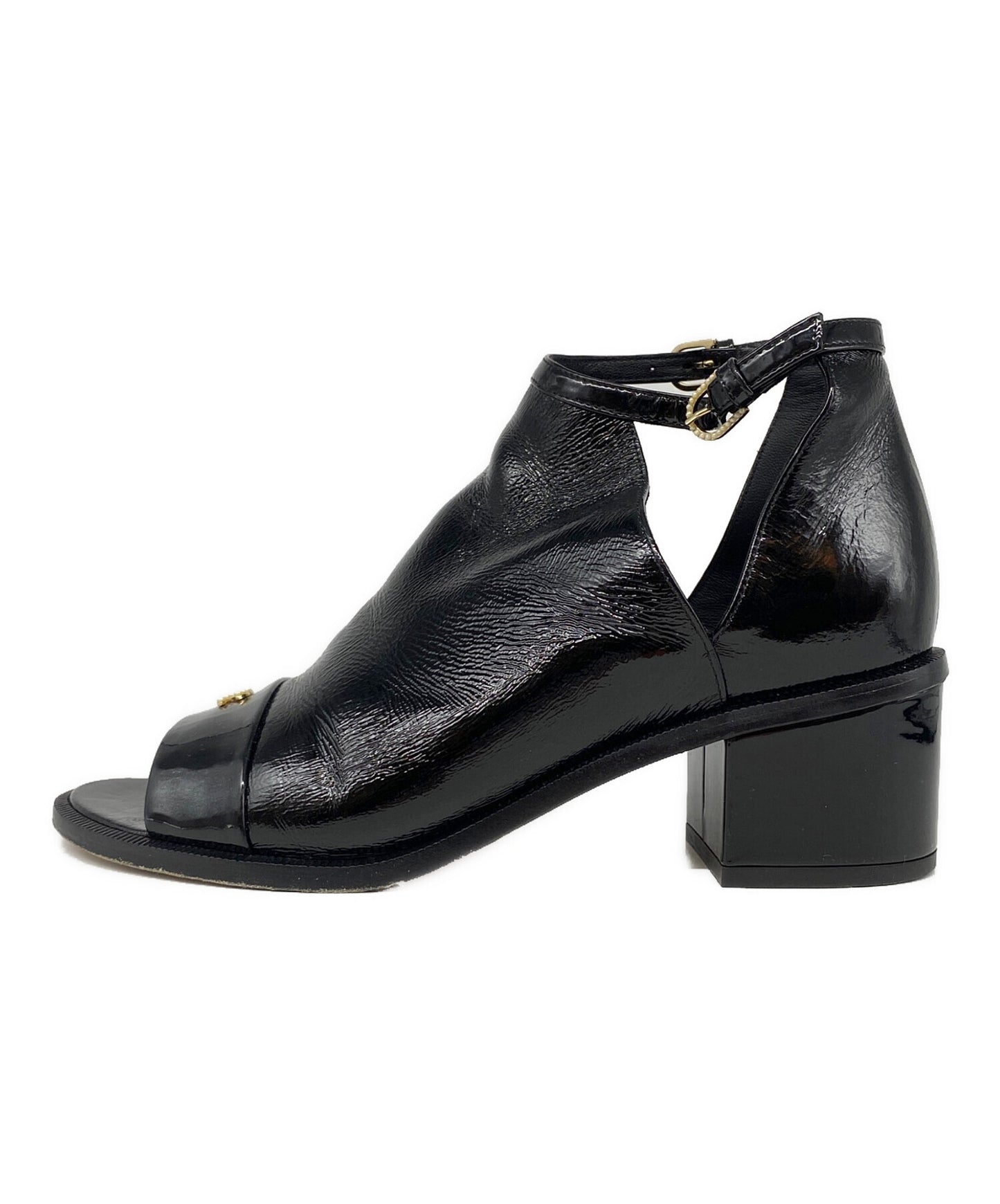 [Pre-owned] CHANEL Patent Leather Open Toe Pumps G31847