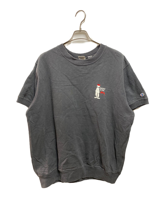 [Pre-owned] stussy Shadow Man Print Short Sleeve Sweatshirt