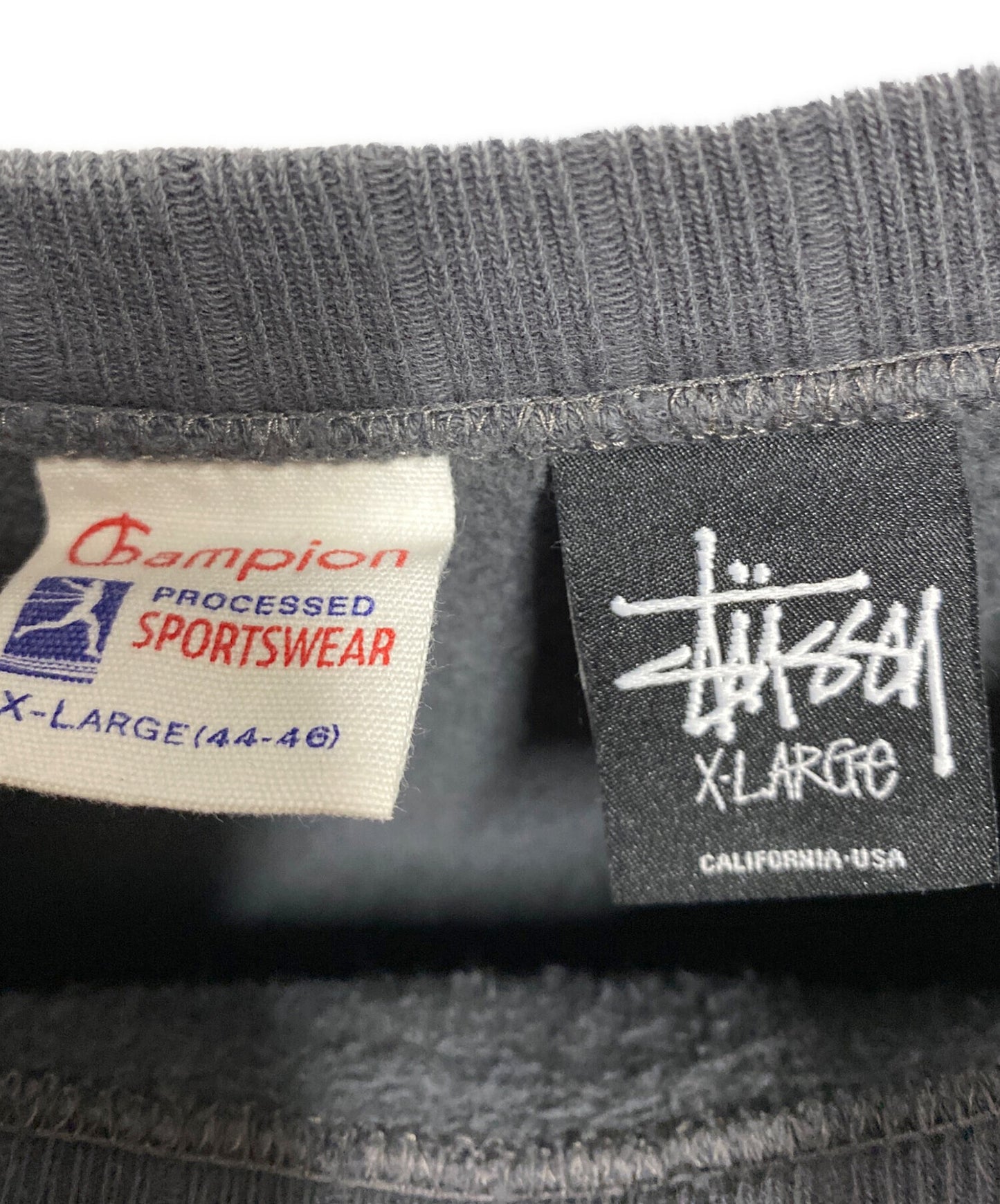 [Pre-owned] stussy Shadow Man Print Short Sleeve Sweatshirt