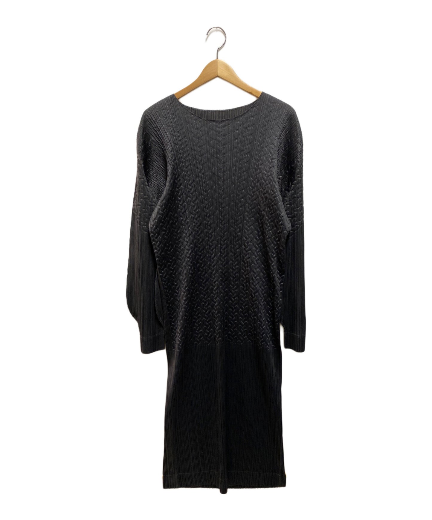 [Pre-owned] PLEATS PLEASE CABLE STITCH Pleated dress PP23JH544