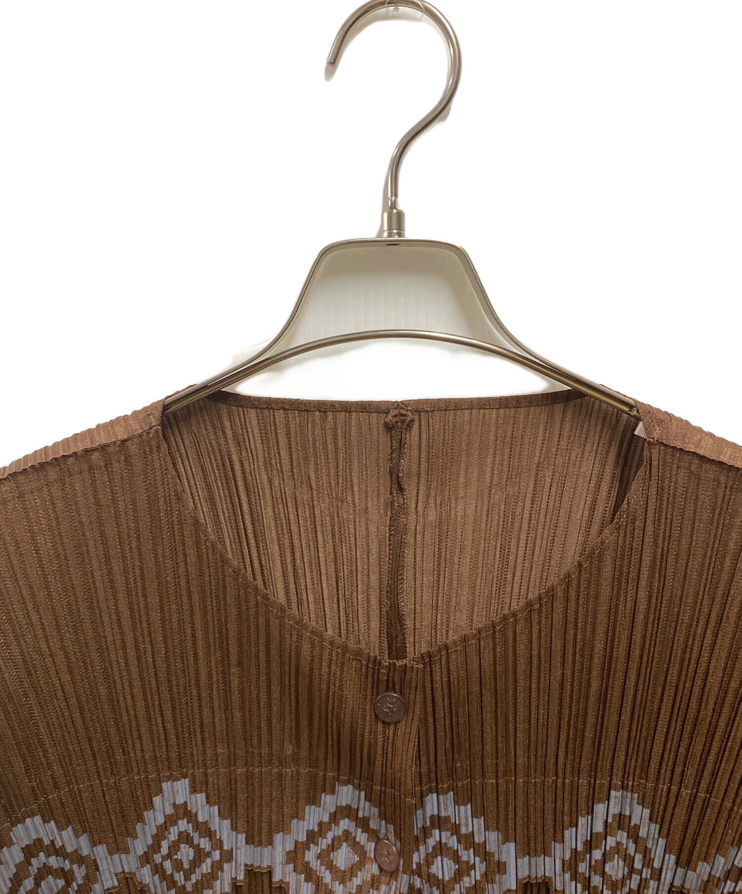 [Pre-owned] PLEATS PLEASE Diamond-shaped print 2B pleated cardigan PP91-J0636