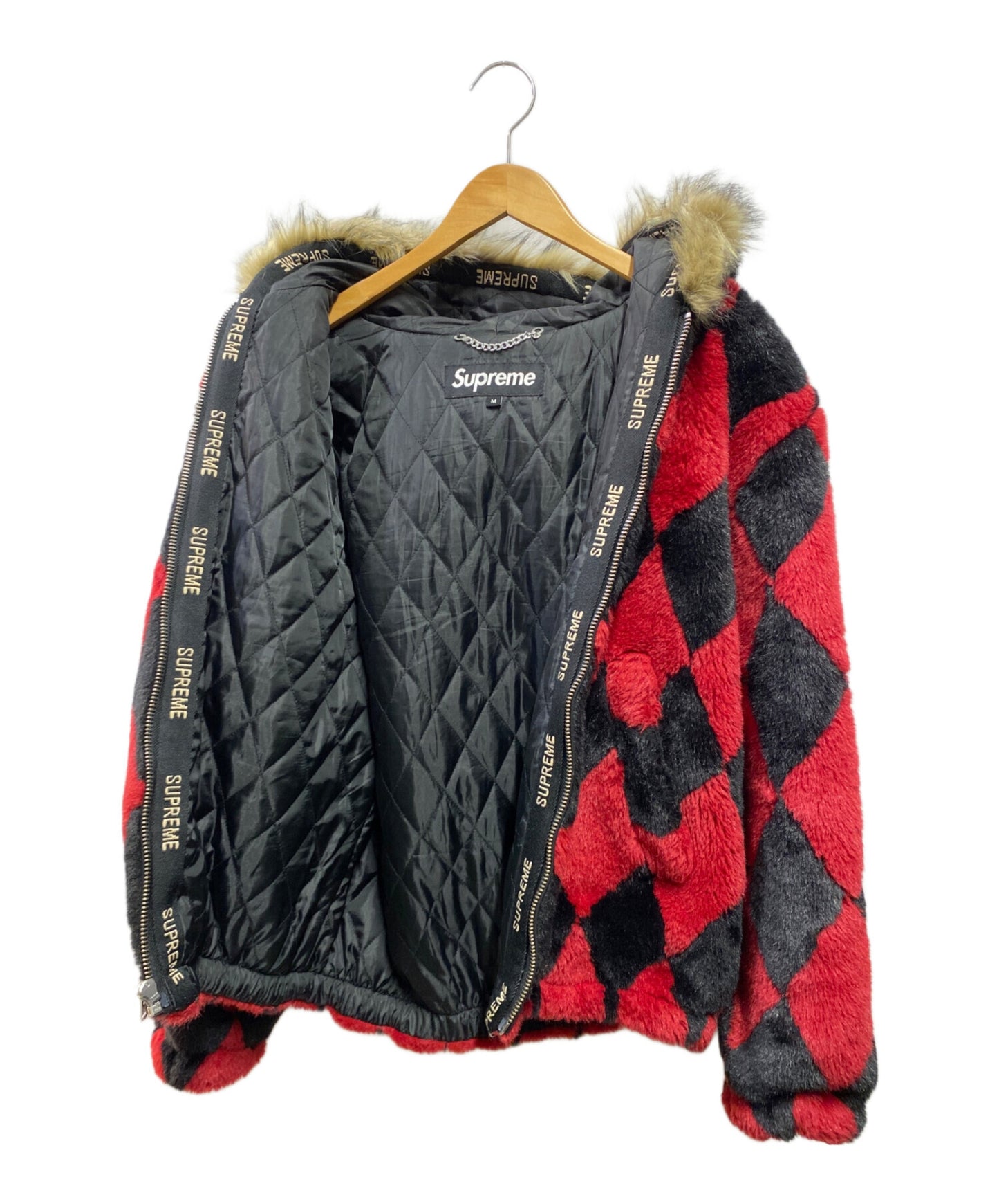 [Pre-owned] SUPREME Diamond faux fur jacket