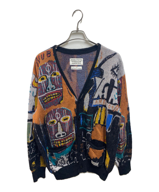 [Pre-owned] WACKO MARIA Jacquard cardigan with all-over pattern BASQUIAT-WM-KN05