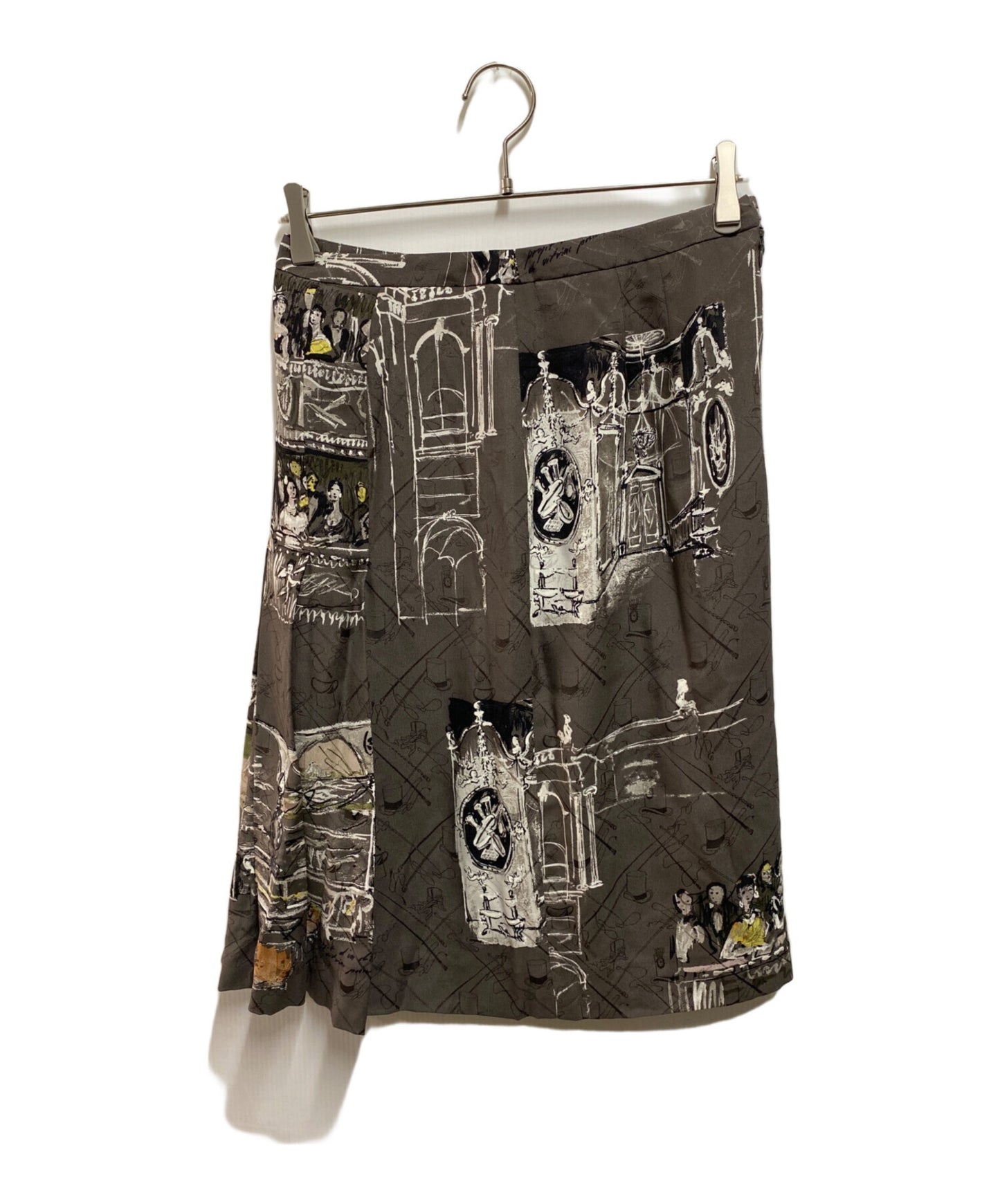 [Pre-owned] HERMES Silk skirt with all-over pattern