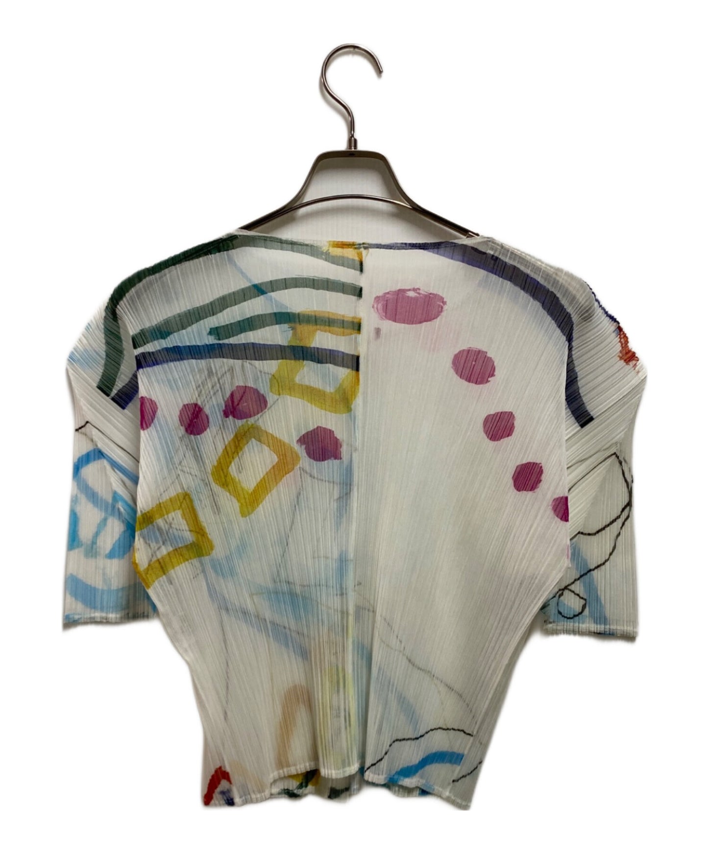 [Pre-owned] PLEATS PLEASE Short-sleeved pleated cardigan PP12-JJ426