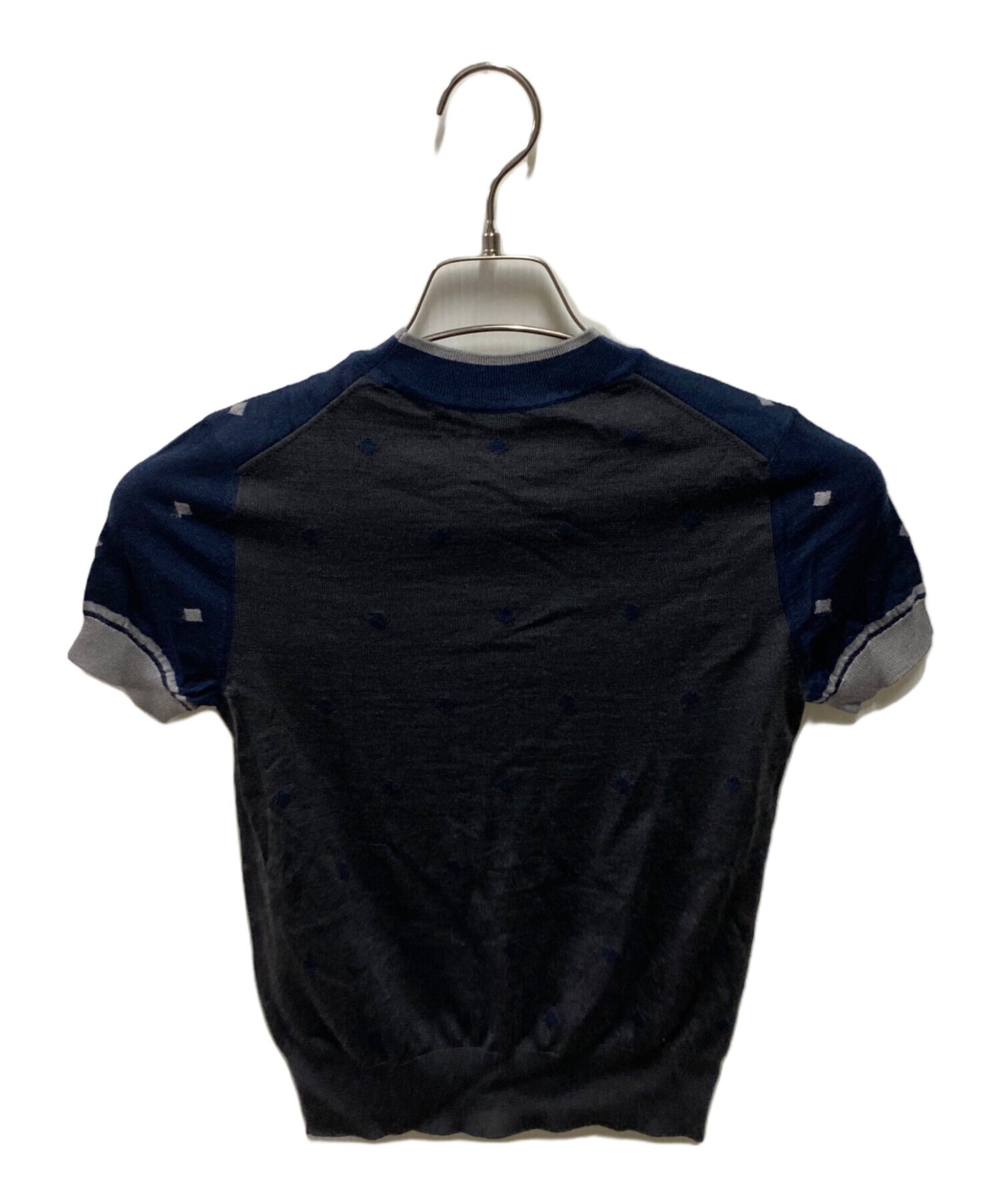 [Pre-owned] HERMES Cashmere silk short-sleeved knit 2H2622D8
