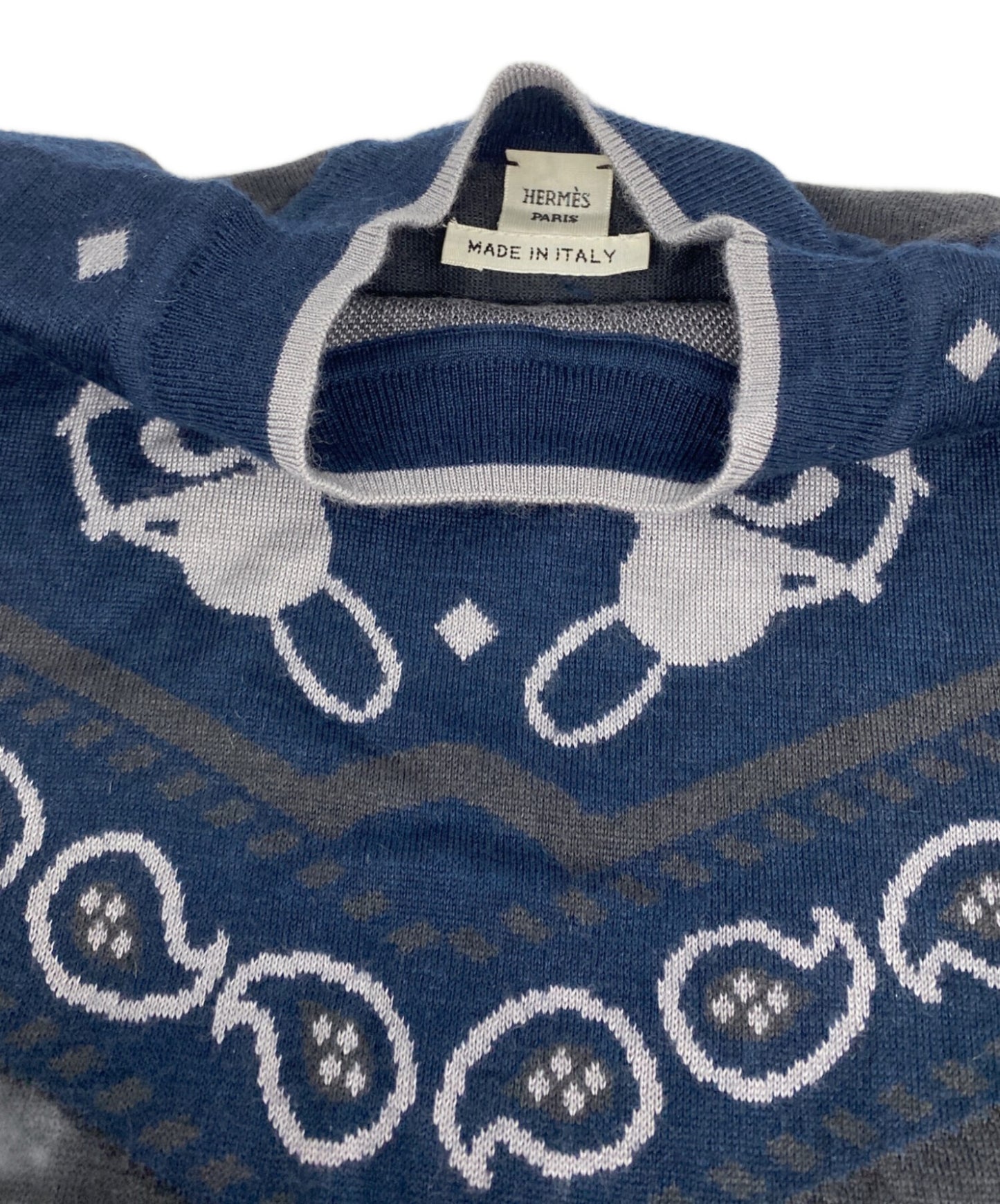 [Pre-owned] HERMES Cashmere silk short-sleeved knit 2H2622D8
