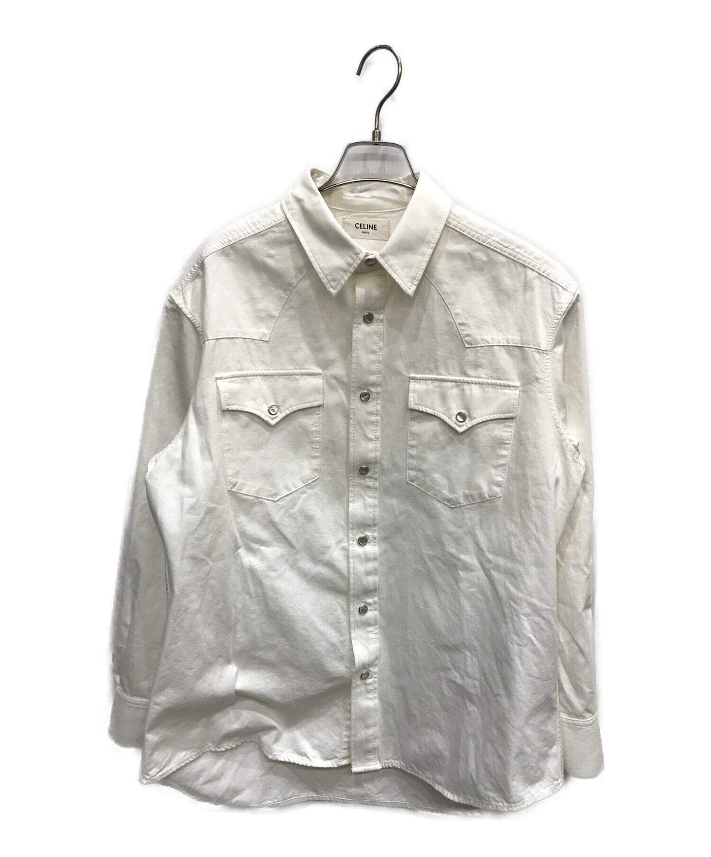 [Pre-owned] CELINE Cotton Western Long Sleeve Shirt 2T224806S