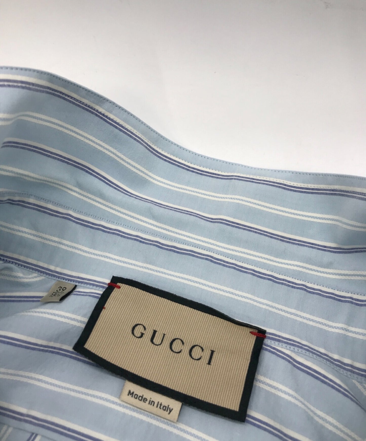 [Pre-owned] GUCCI Striped Collared Long-sleeve Shirt 703041 ZAJTL