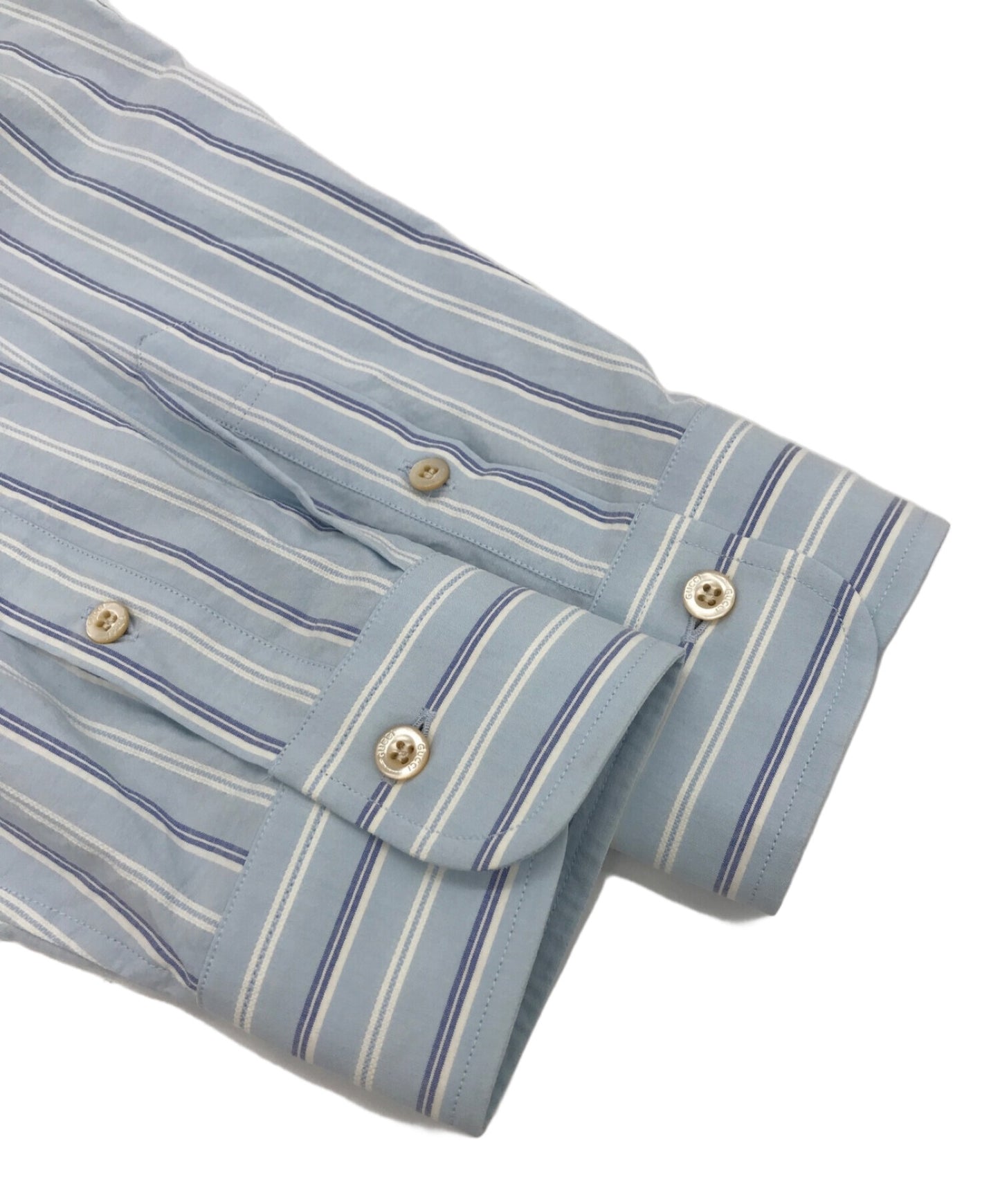 [Pre-owned] GUCCI Striped Collared Long-sleeve Shirt 703041 ZAJTL