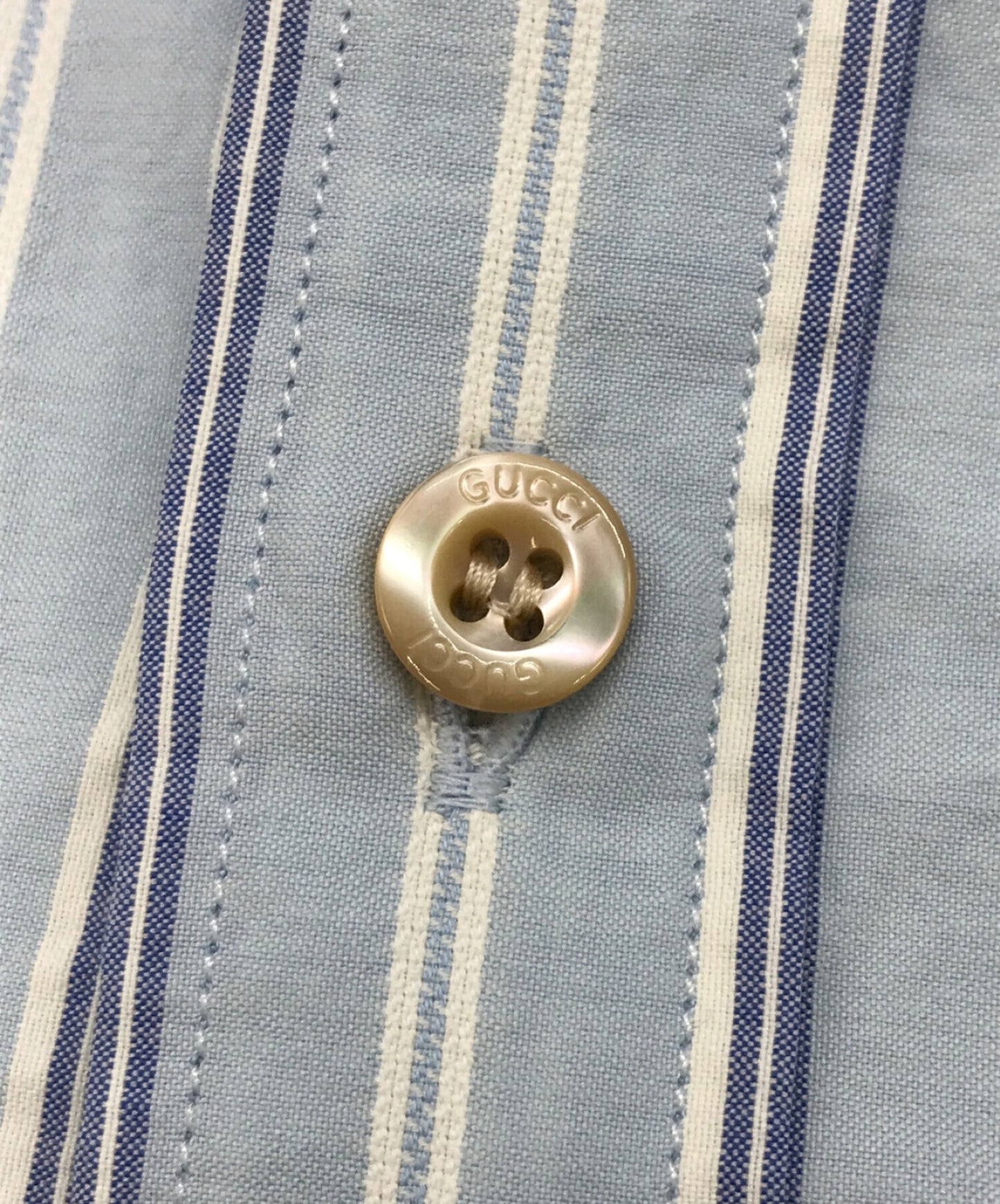 [Pre-owned] GUCCI Striped Collared Long-sleeve Shirt 703041 ZAJTL